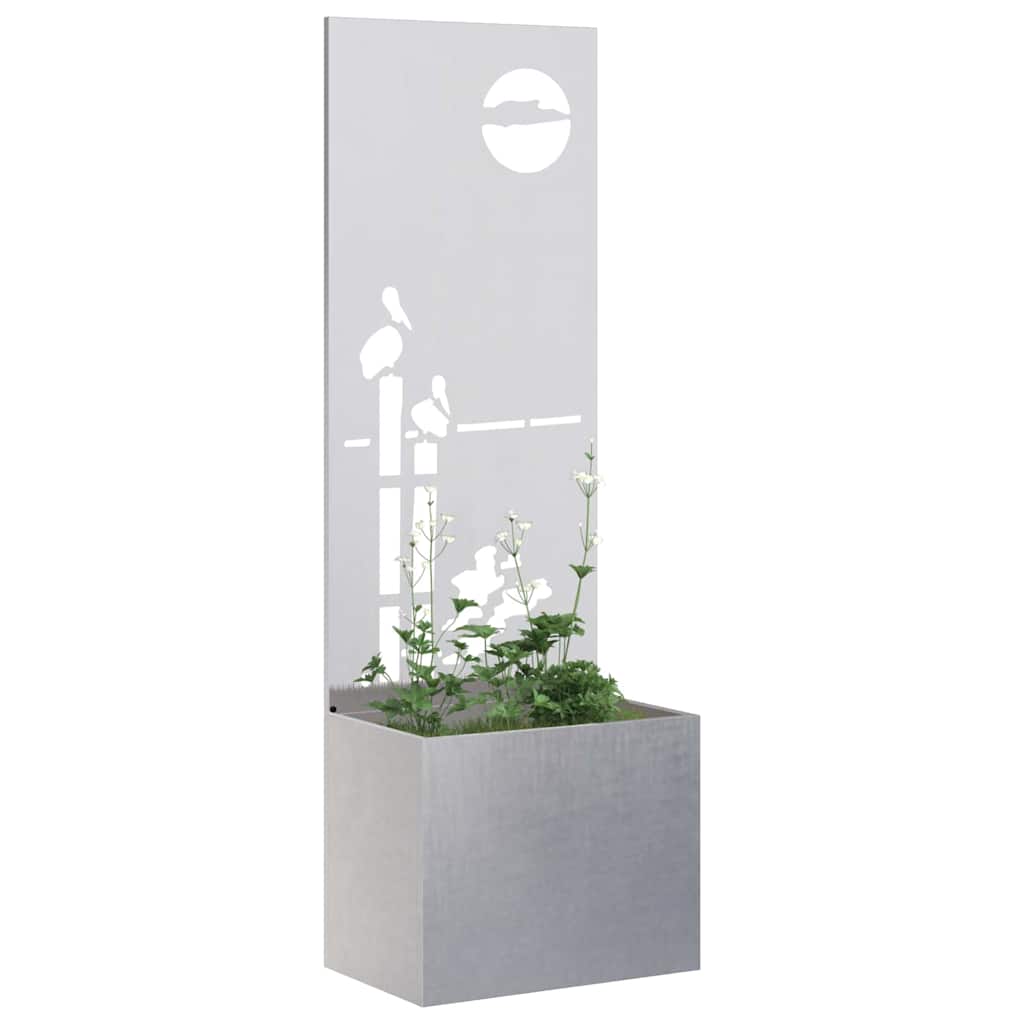 Privatnost u vrtu Srebrna 50 x 150 cm Nehrđajući čelik
