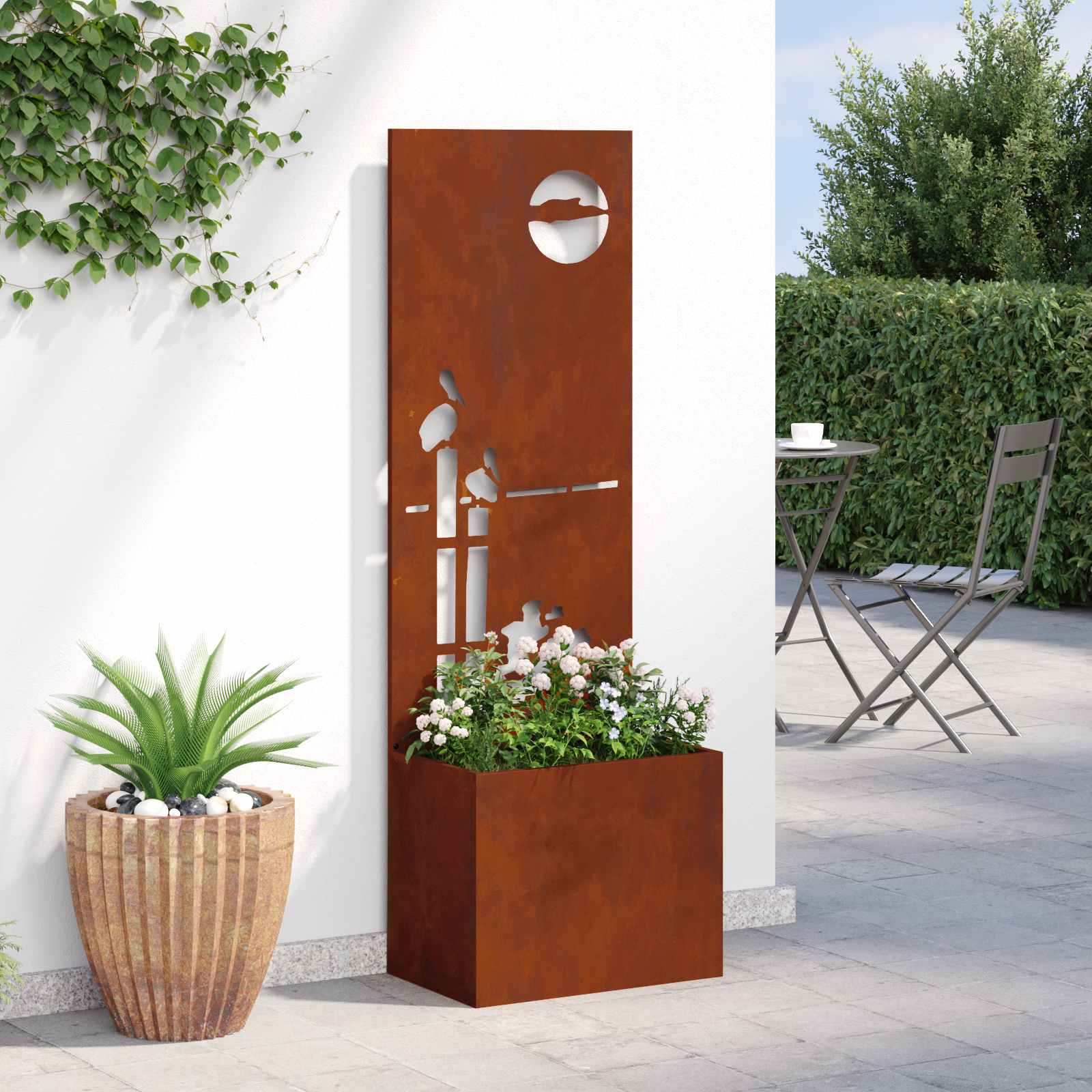 Privatnost u vrtu Rezbarija Rđa 50 x 32 x 150 cm Otporni čelik
