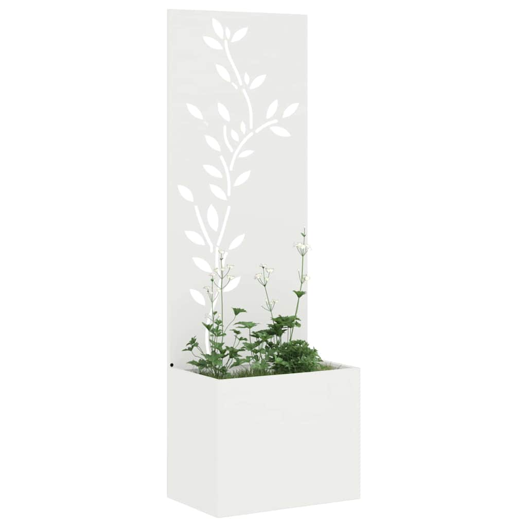 Privatnost u vrtu Bijelo 50 x 150 cm Hladno valjana čelična