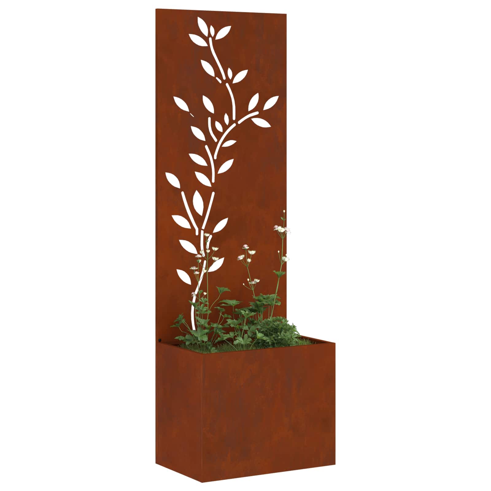 Privatnost u vrtu Cvjetni Rđa 50 x 140 cm Otporni čelik