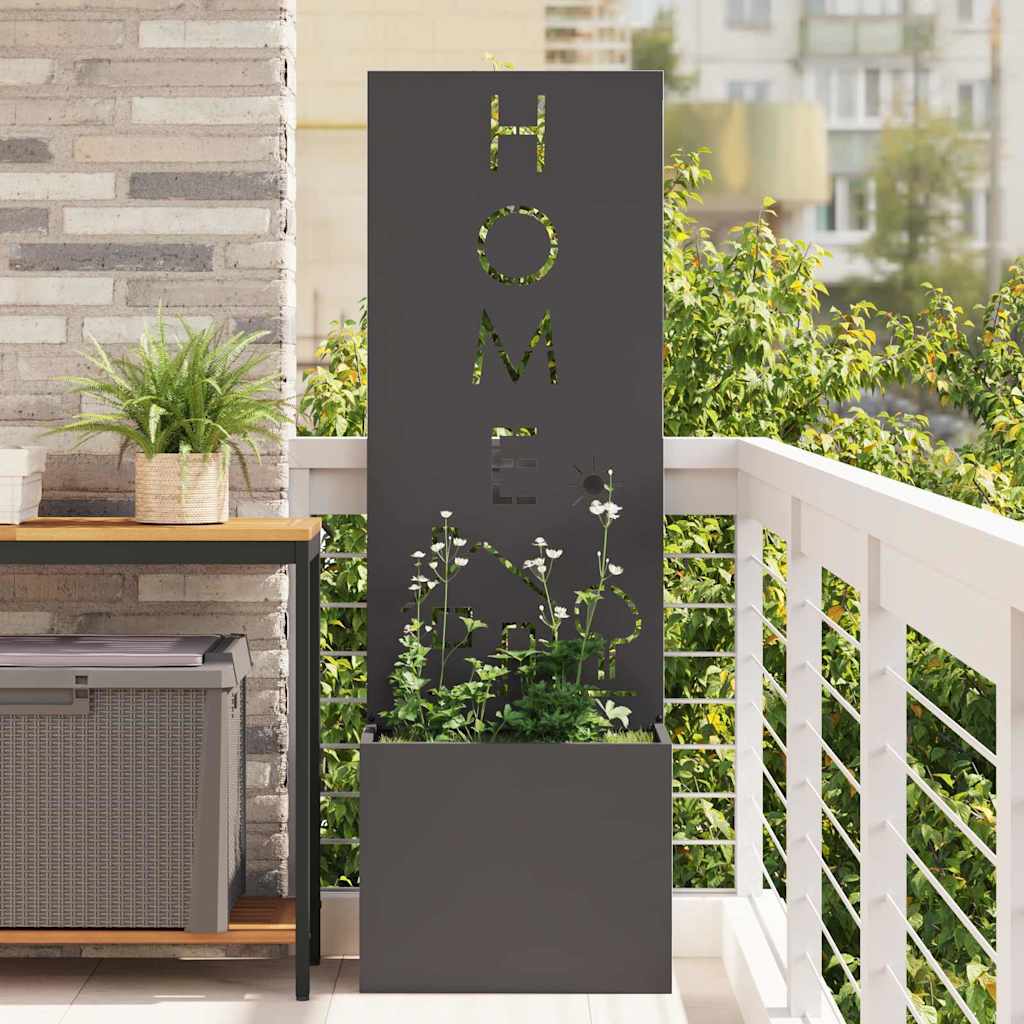 Privatnost u vrtu Crna 50 x 150 cm Hladno valjana čelična