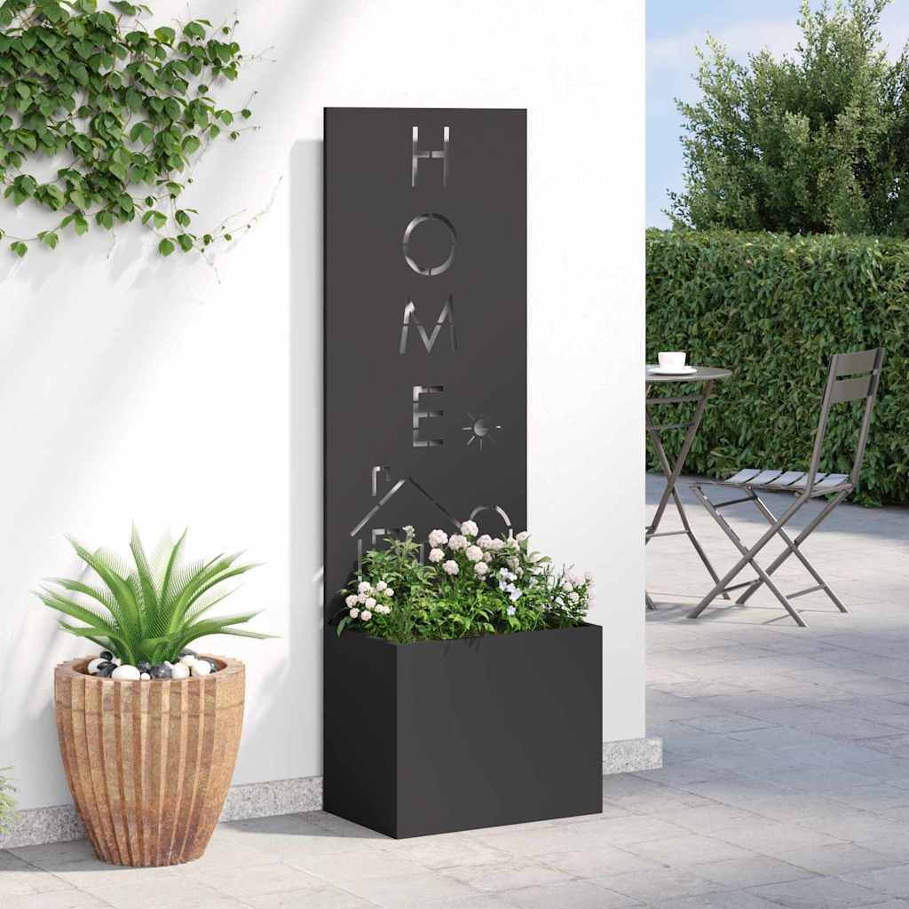 Privatnost u vrtu Crna 50 x 150 cm Hladno valjana čelična