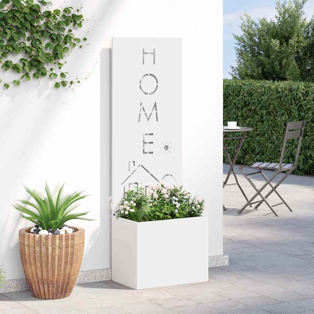 Privatnost u vrtu Bijelo 50 x 150 cm Hladno valjana čelična