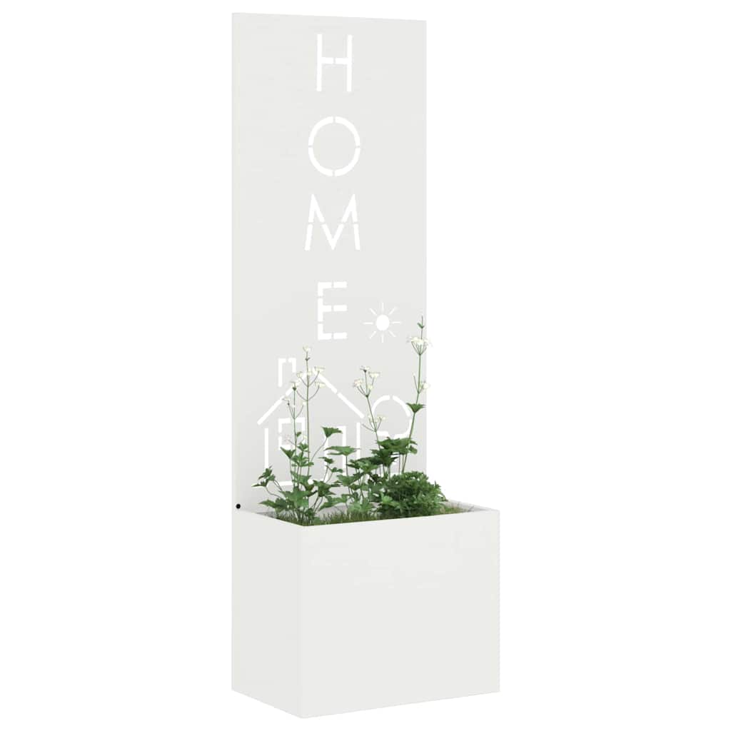 Privatnost u vrtu Bijelo 50 x 150 cm Hladno valjana čelična