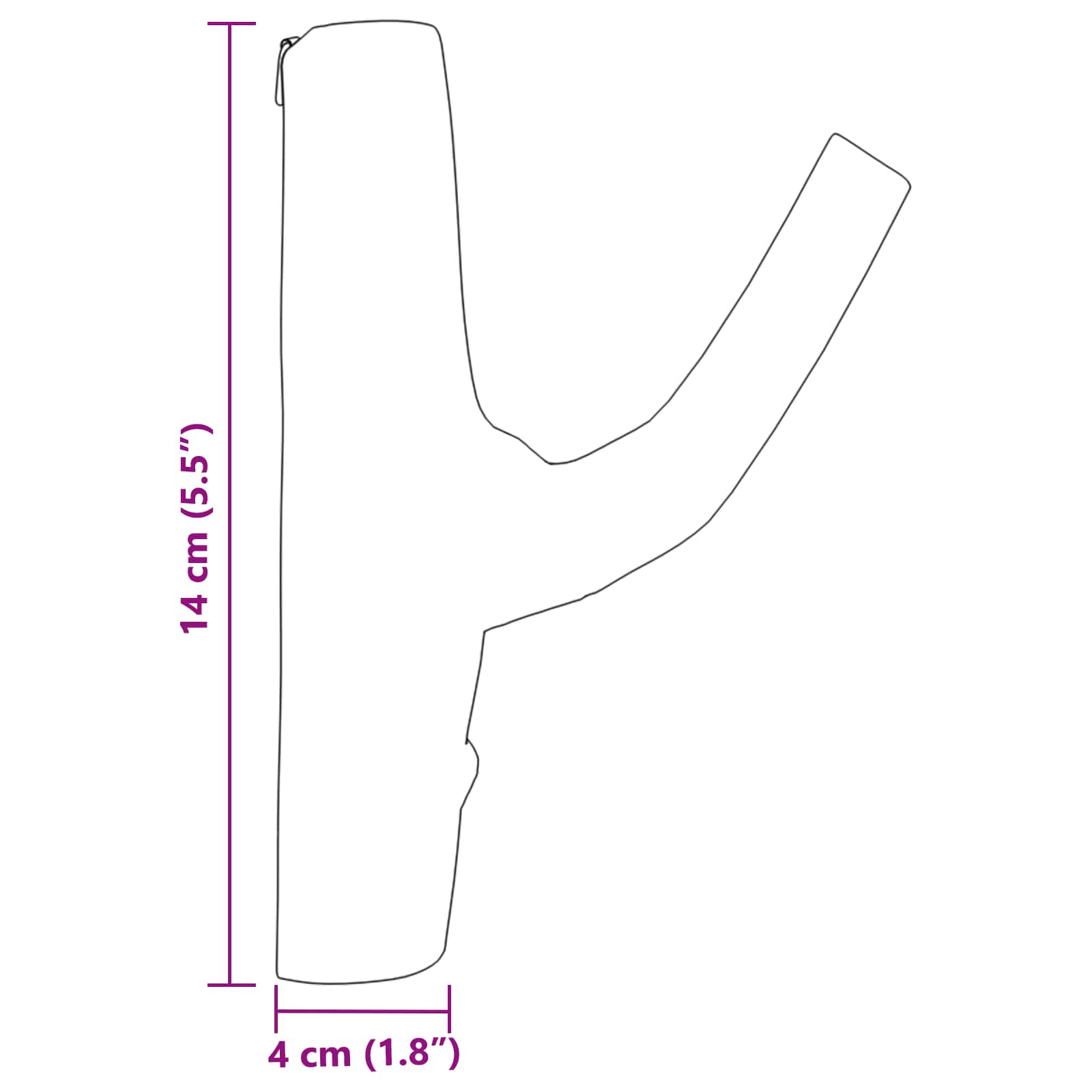 Kuka Smeđa 4 x 4 x 14 cm Čvrsto drvo iz reciklaže