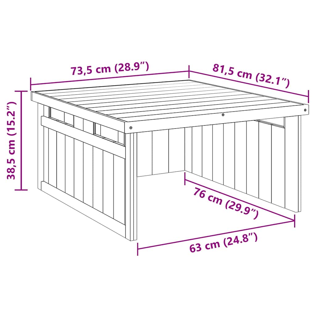 Garaža za kosilicu Smeđa 73.5 x 81.5 x 38.5 cm