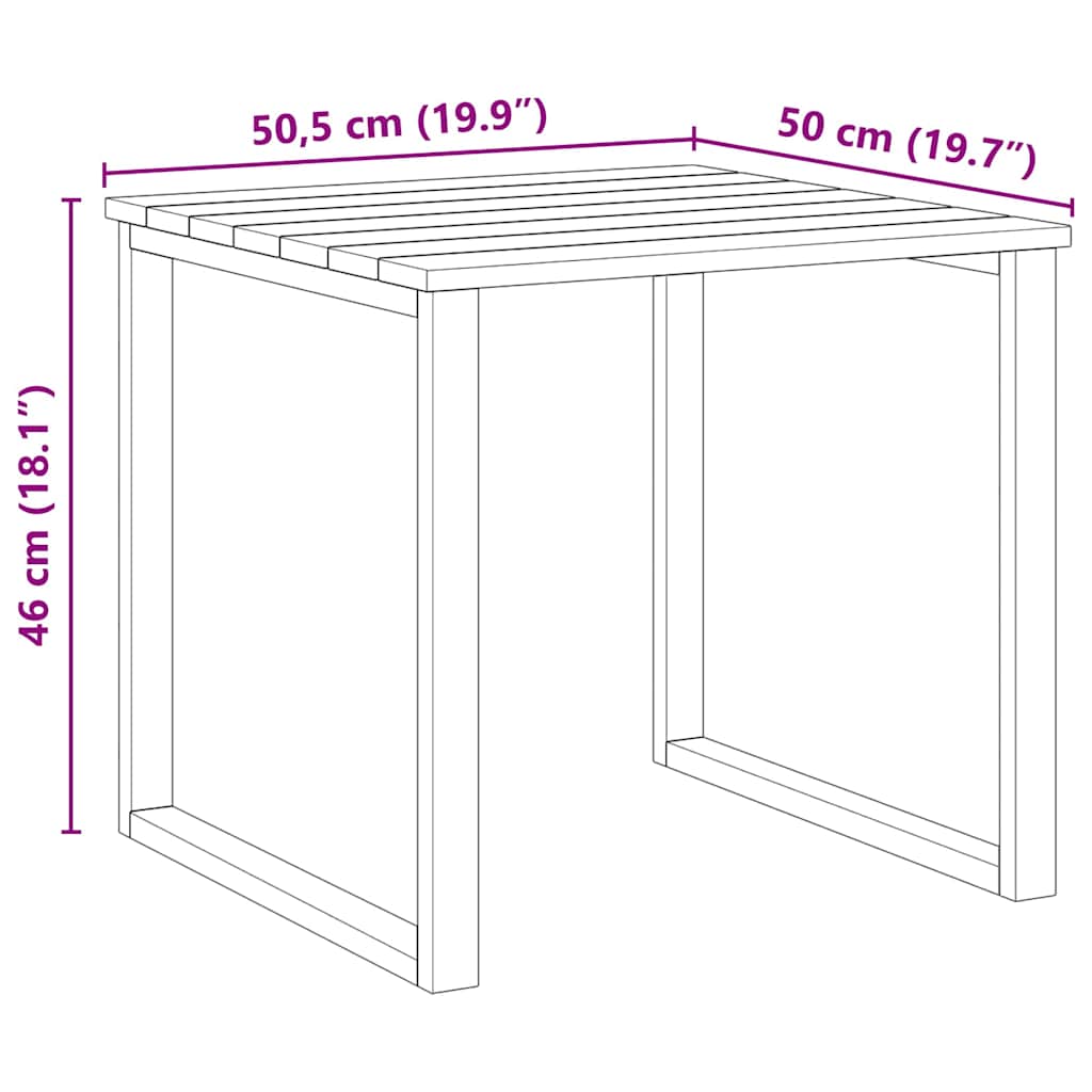 stol 3 pcs Prirodna Impregnirana borovina