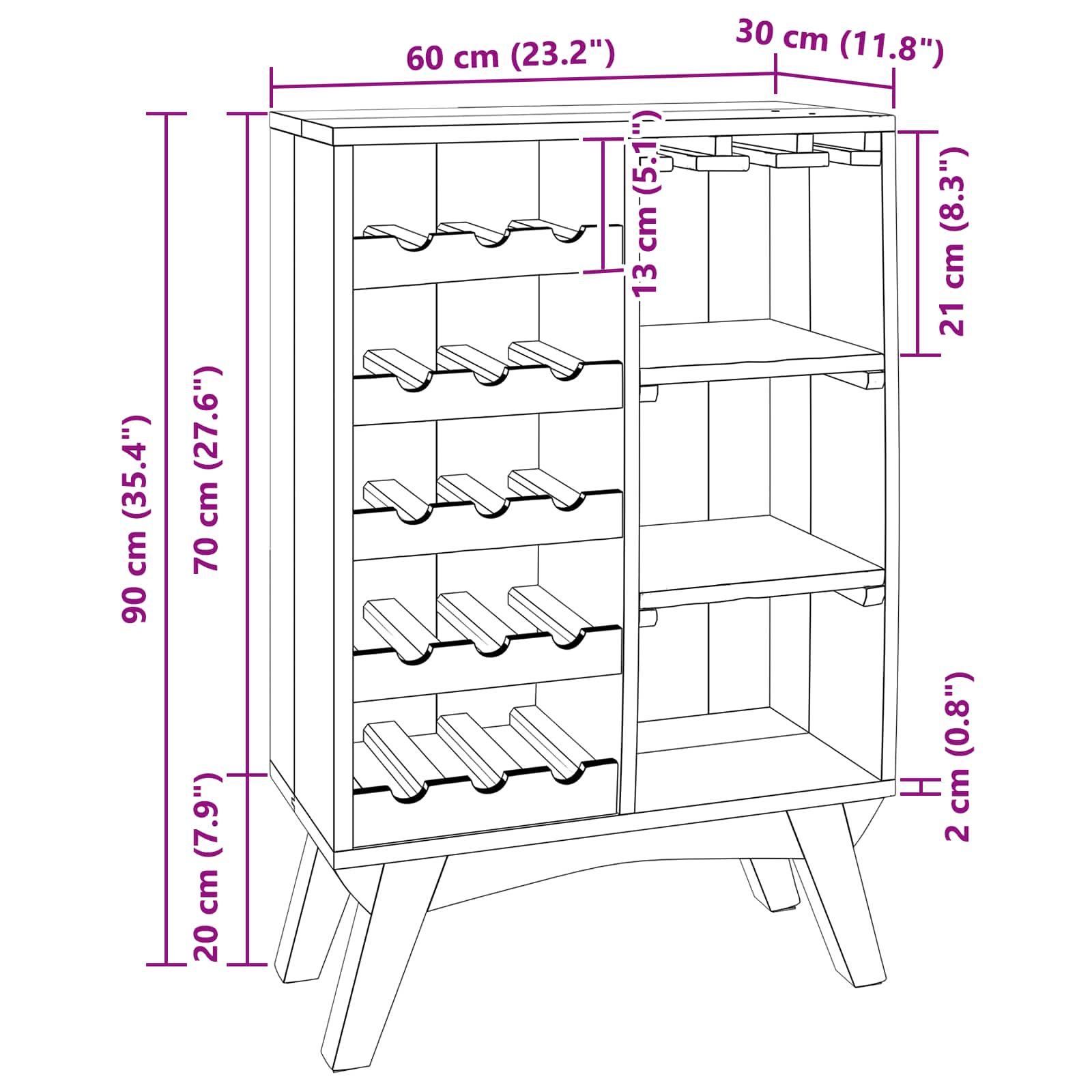 Stalak Smeđa 60 x 30 x 90 cm Čvrsto drvo iz reciklaže