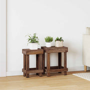 Stalak za biljke 2 pcs Smeđa 70 x 11 x 27 cm Drvo od mahagonija