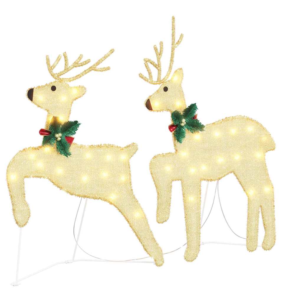 LED Riječni jeleni 5 pcs Zlatno tkanina