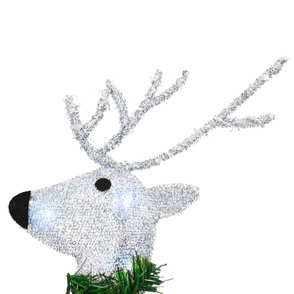 LED Riječni jeleni 6 pcs Srebrno tkanina