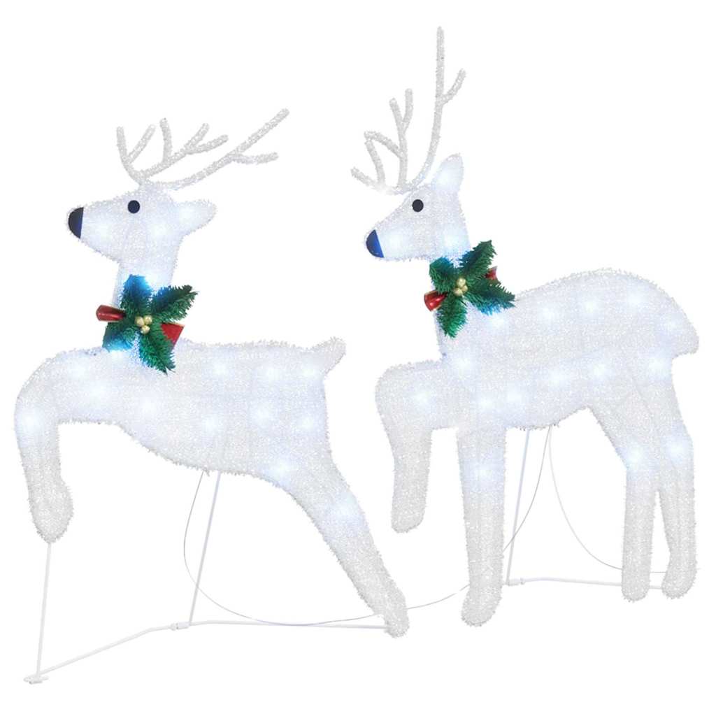 LED Riječni jeleni 6 pcs Srebrno tkanina
