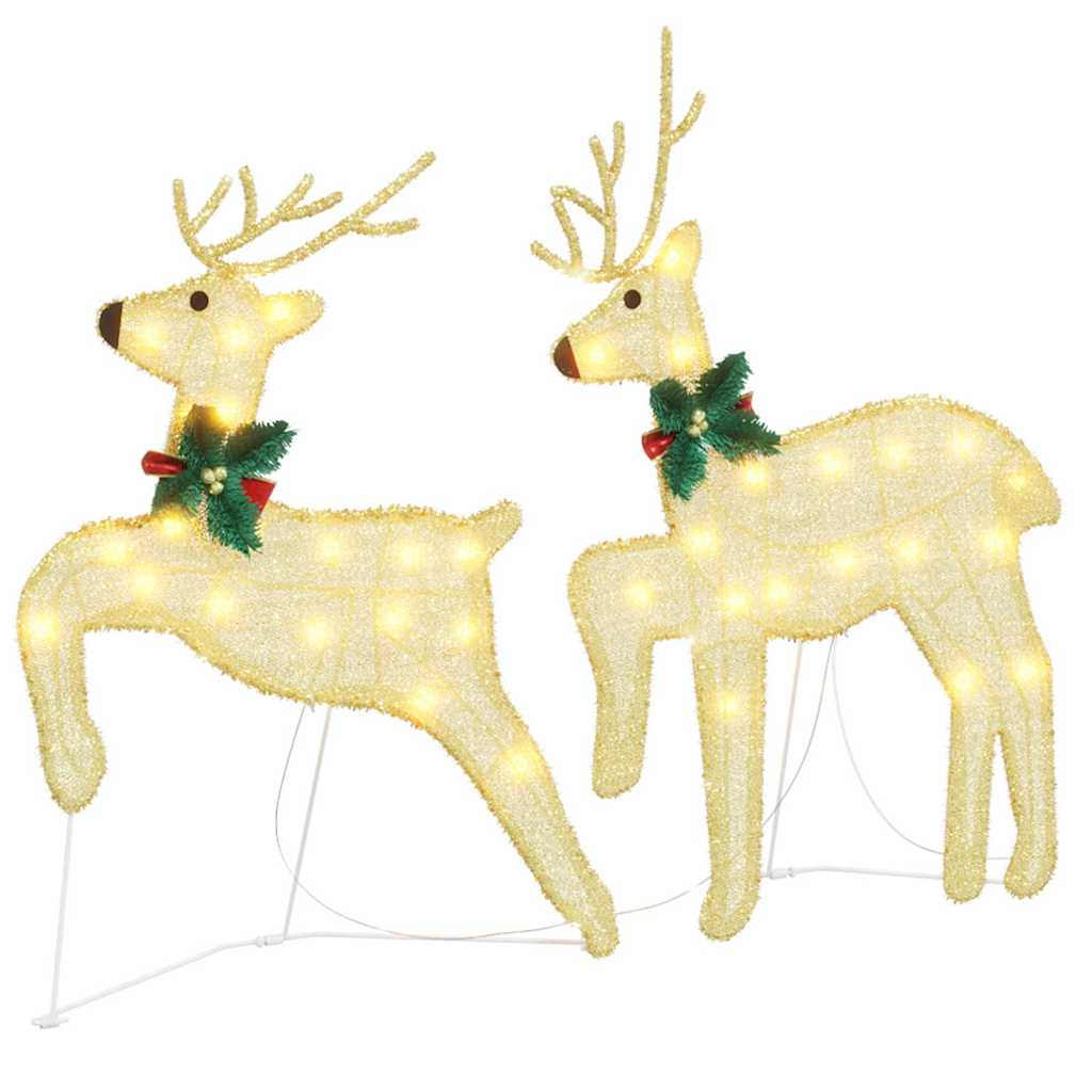 LED Riječni jeleni 2 pcs Topla bijela tkanina
