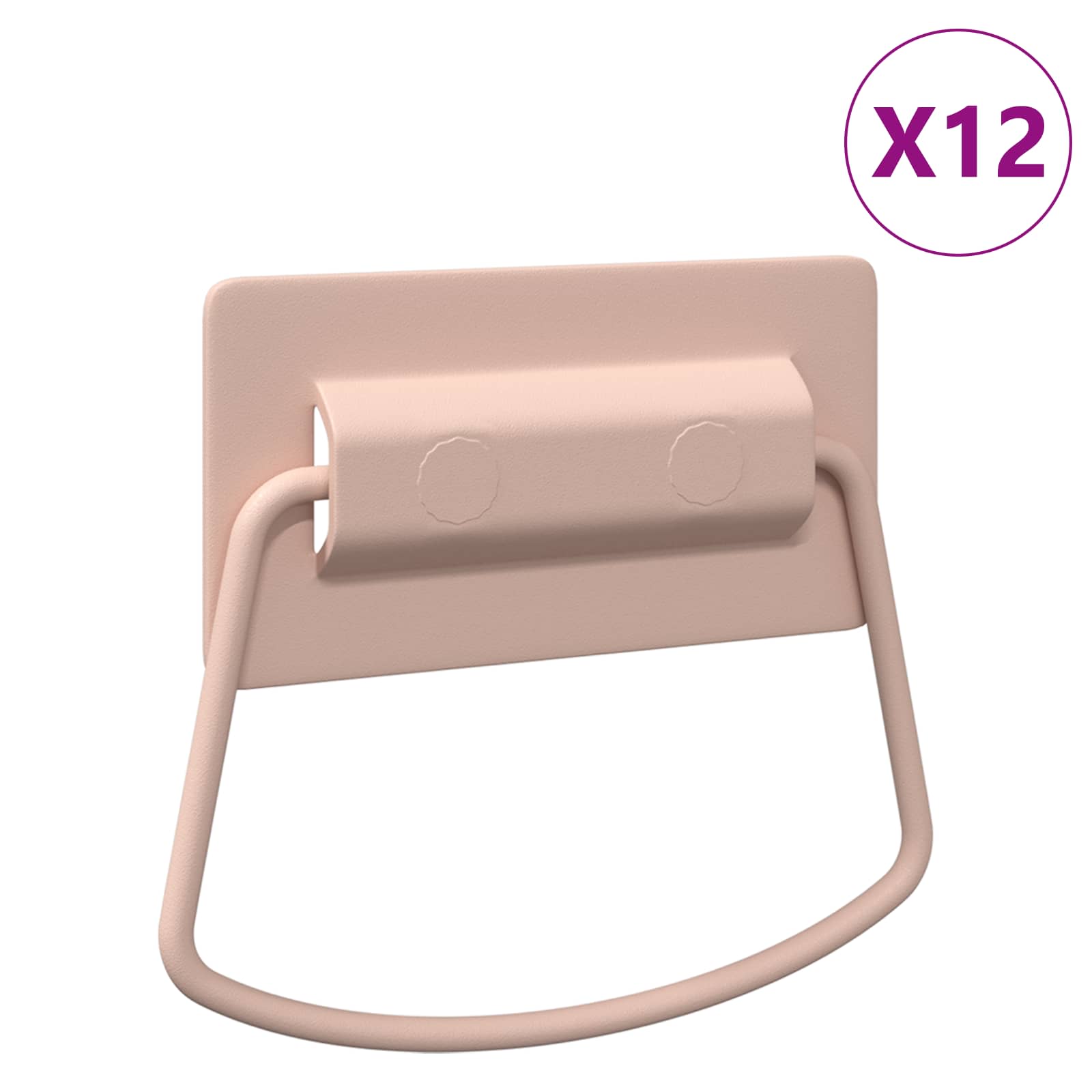 Ručke za ormariće 12 pcs Ružičasta 85 x 45 mm Metal