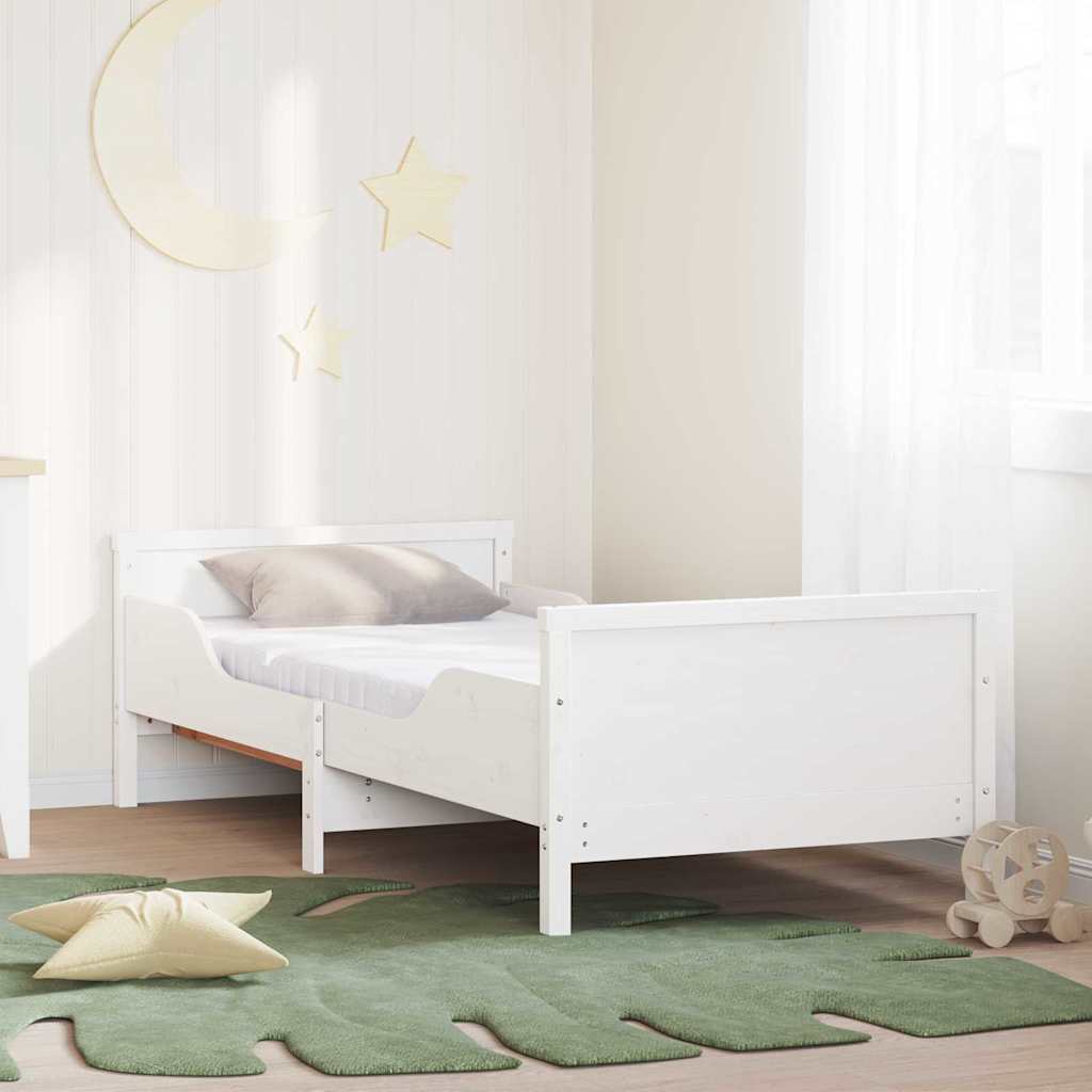 Krevetna konstrukcija Bijelo 80 x 200 cm Čvrsto borovo drvo