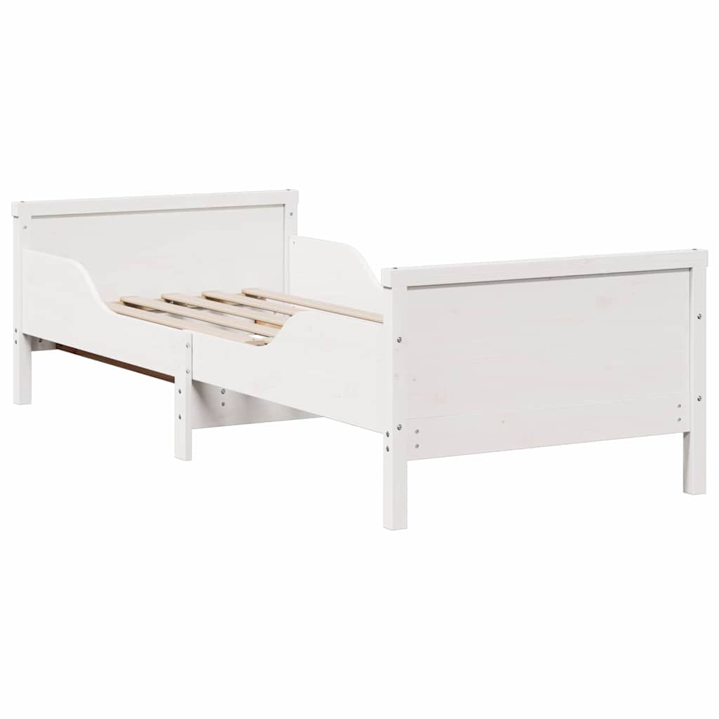 Krevetna konstrukcija Bijelo 80 x 200 cm Čvrsto borovo drvo