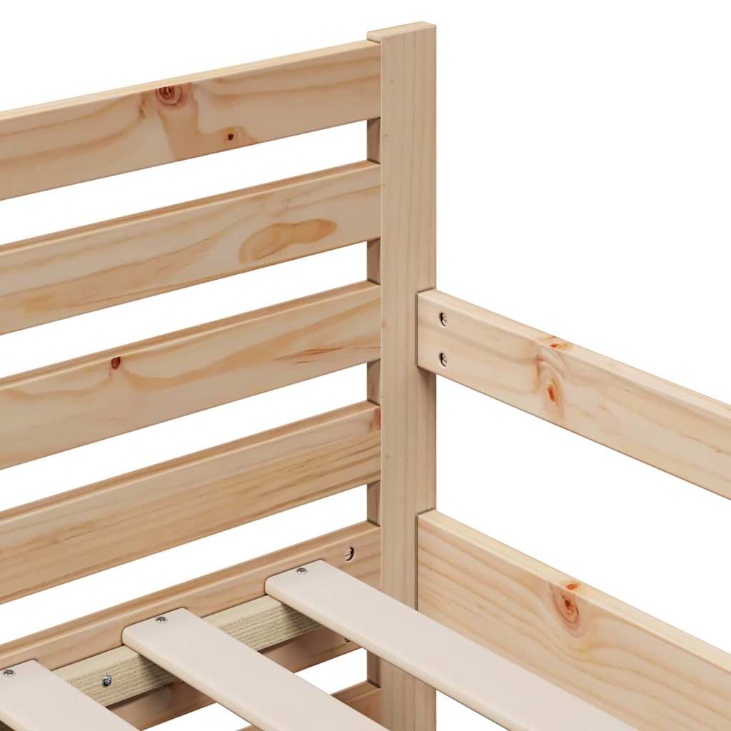 Krevet s produžetnim madracem s uzglavljem Smeđa 80 x 200 cm