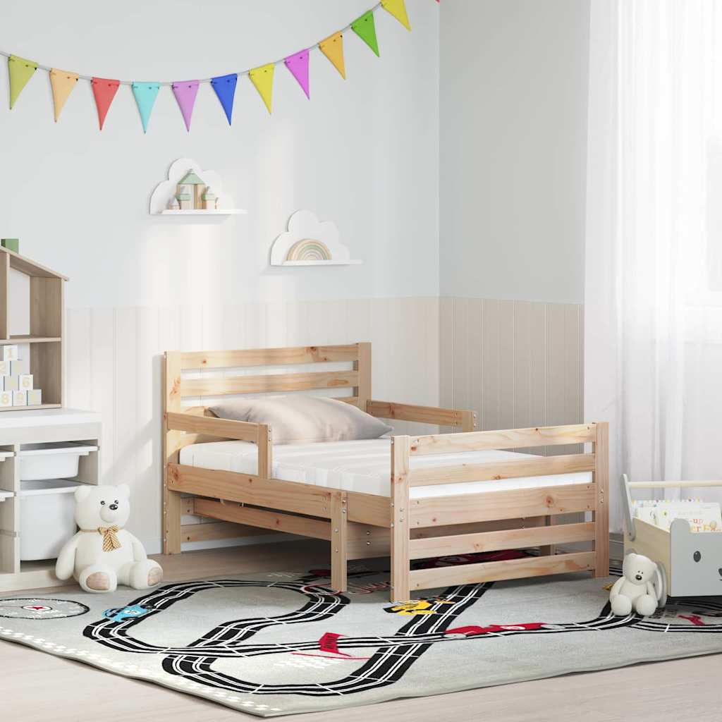 Krevet s produžetnim madracem s uzglavljem Smeđa 80 x 200 cm