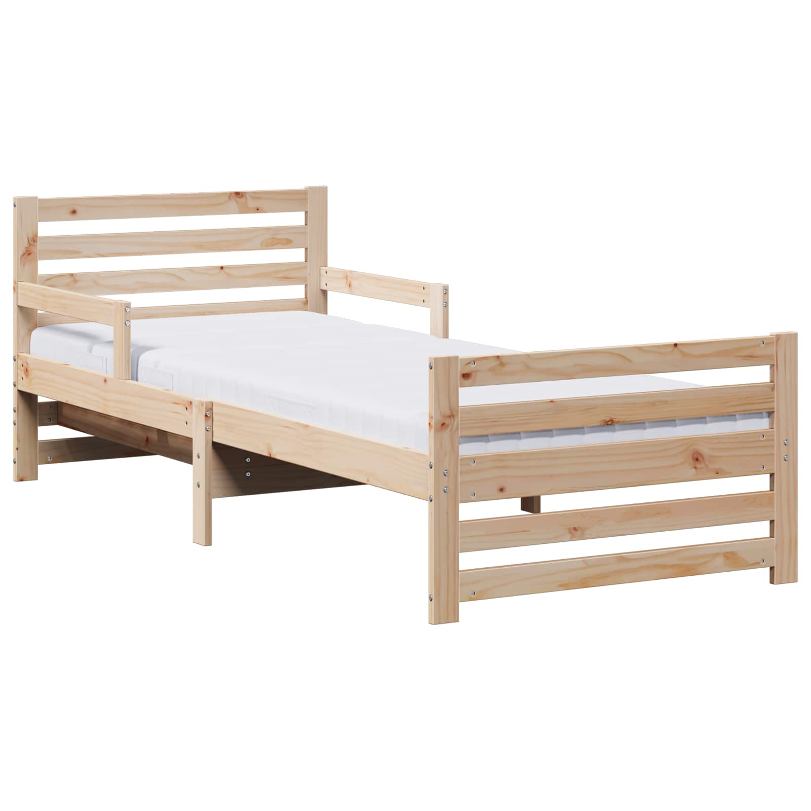 Krevet s produžetnim madracem s uzglavljem Smeđa 80 x 200 cm
