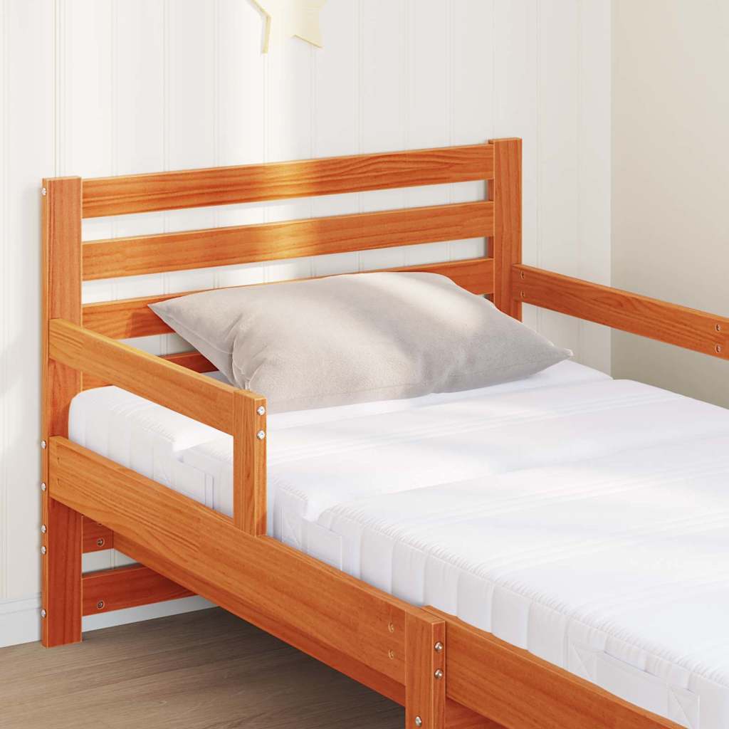 Krevet s produžetnim madracem s uzglavljem Smeđa 80 x 200 cm