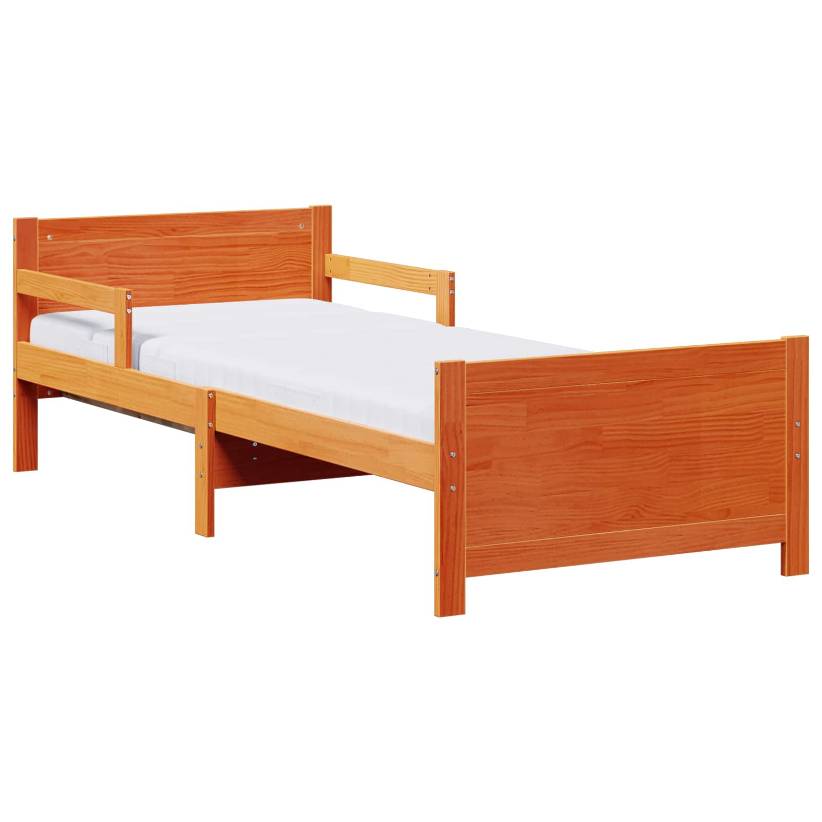 Krevet s produžetnim madracem s uzglavljem Smeđa 80 x 200 cm
