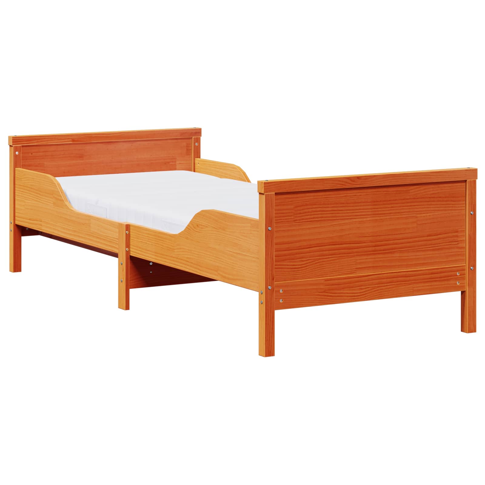 Krevet s produžetnim madracem s uzglavljem Smeđa 80 x 200 cm