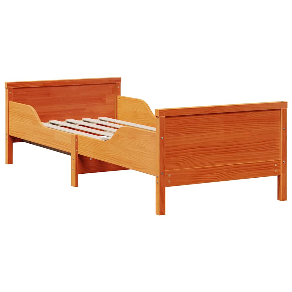 Krevet s produžetnim madracem s uzglavljem Smeđa 80 x 200 cm