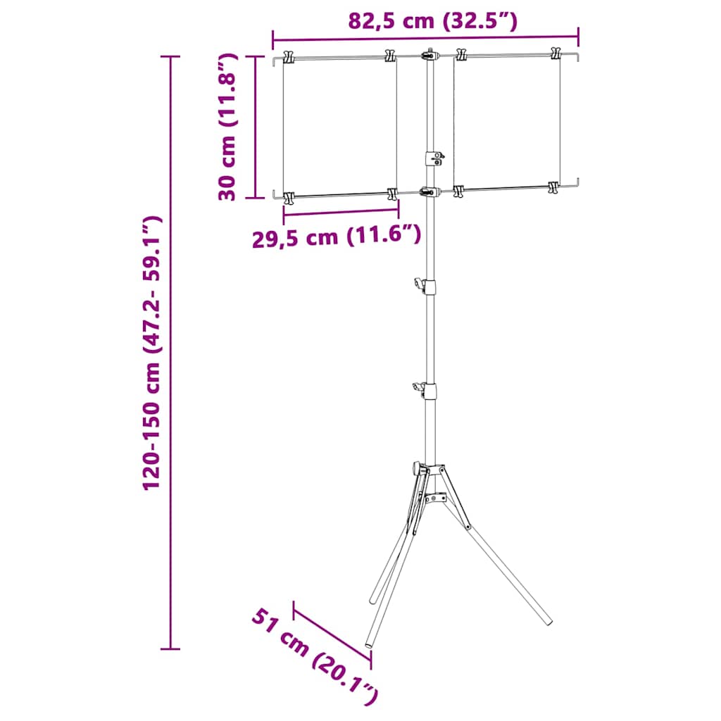 Stalak za metu Crna i bijela 82,5 x 51 x 150 cm Metal