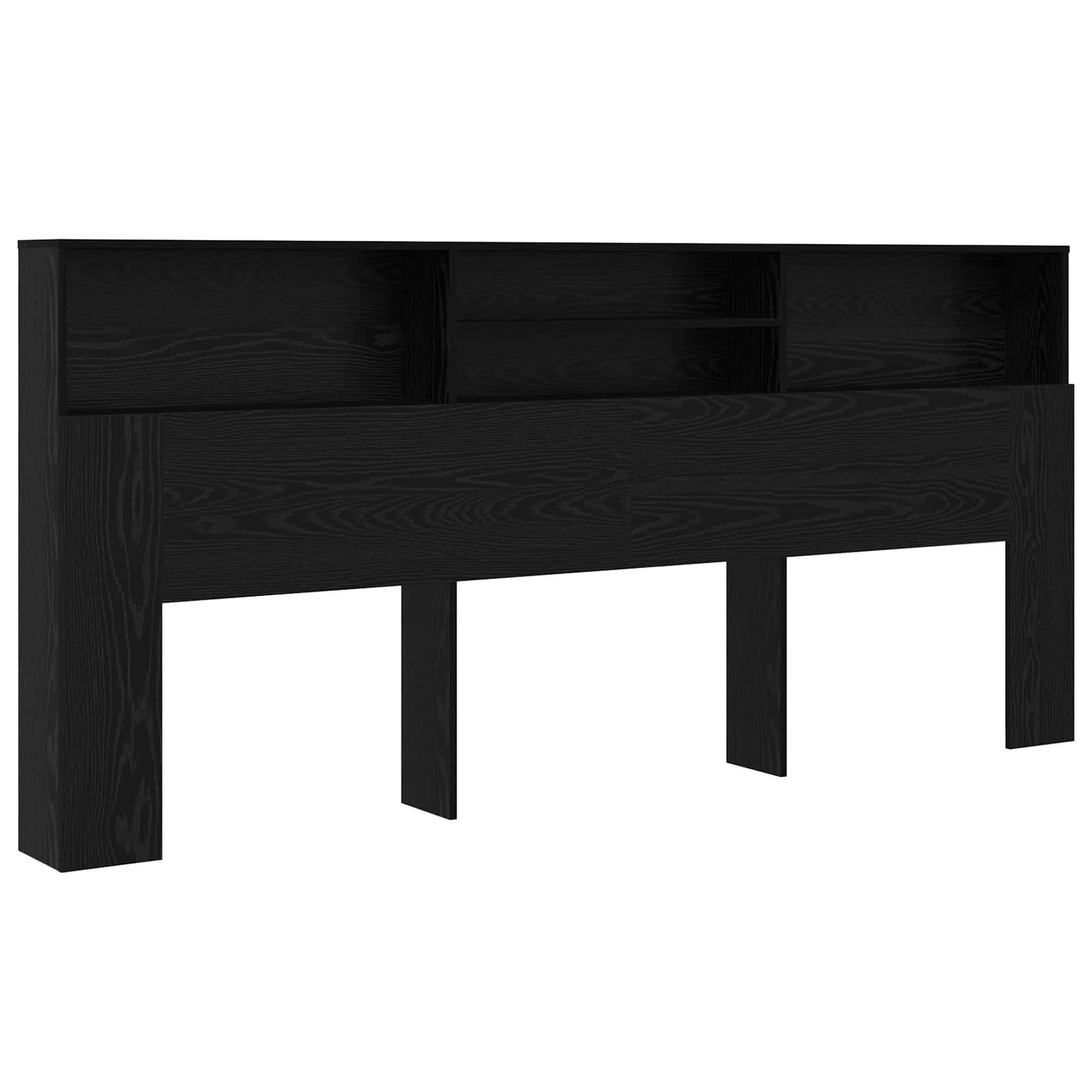 Glava kreveta s ormarićem Zidne Crni hrast 220 x 19 x 101,5 cm