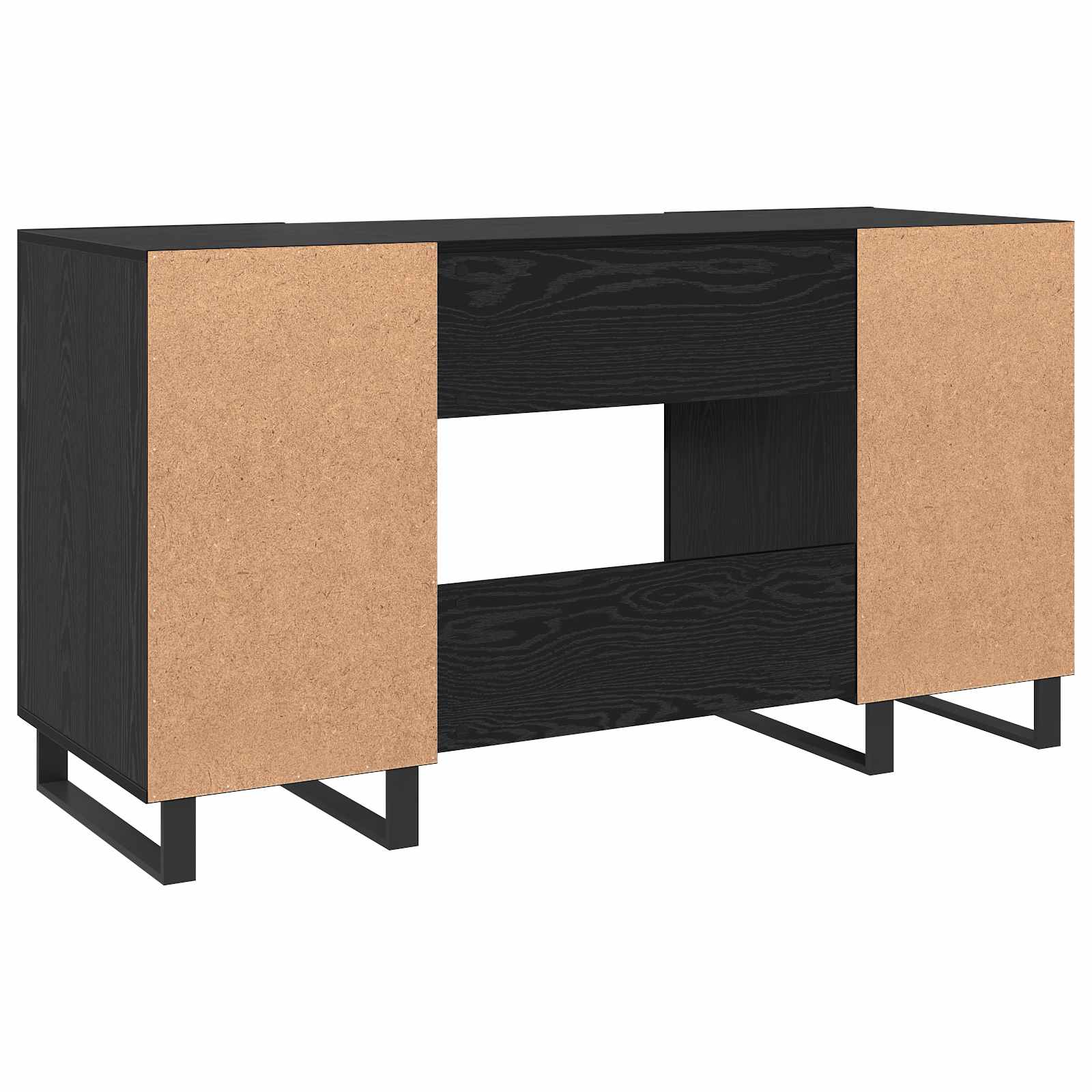 Stol s policom Crni hrast 140 x 50 x 75 cm Konstruirano drvo