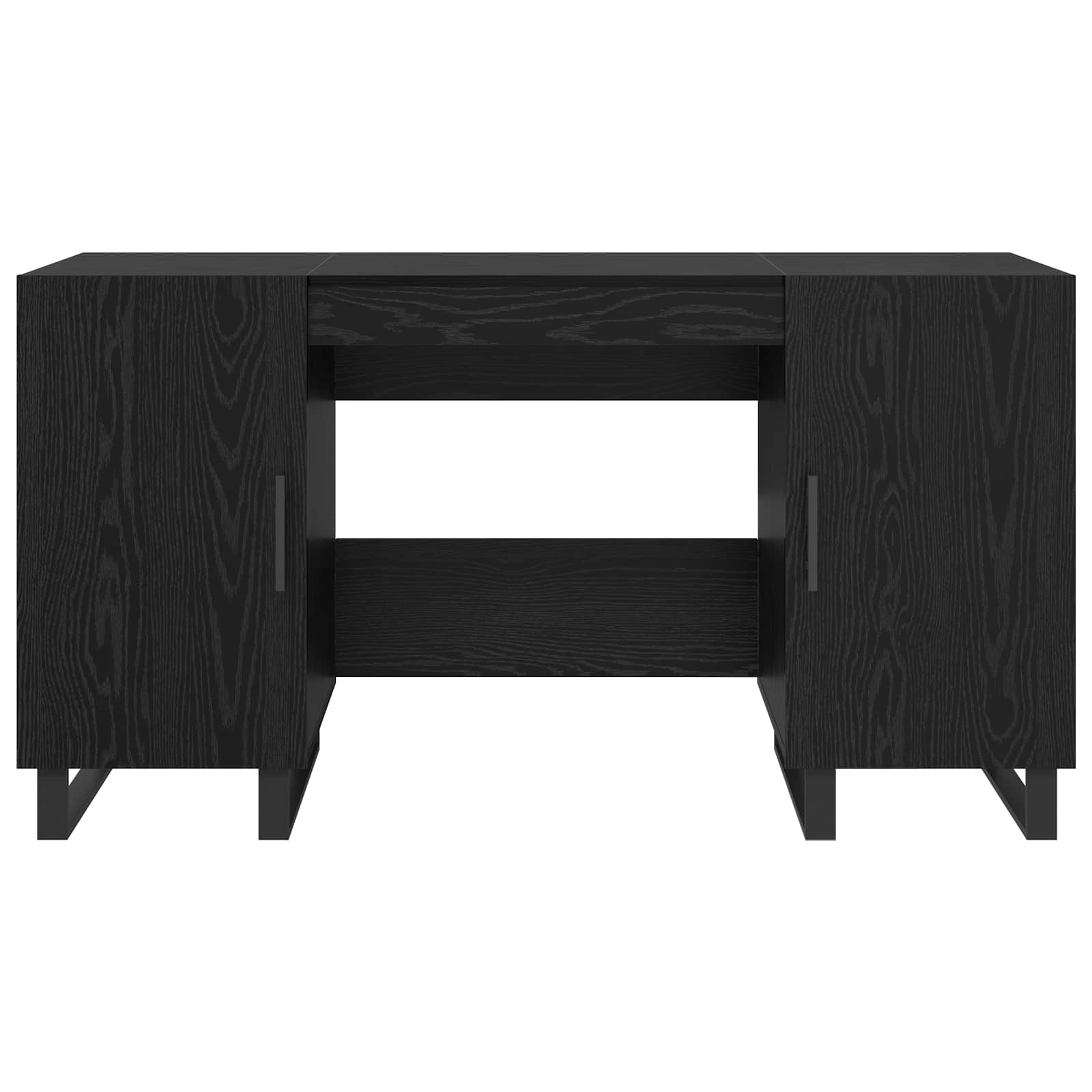 Stol s policom Crni hrast 140 x 50 x 75 cm Konstruirano drvo