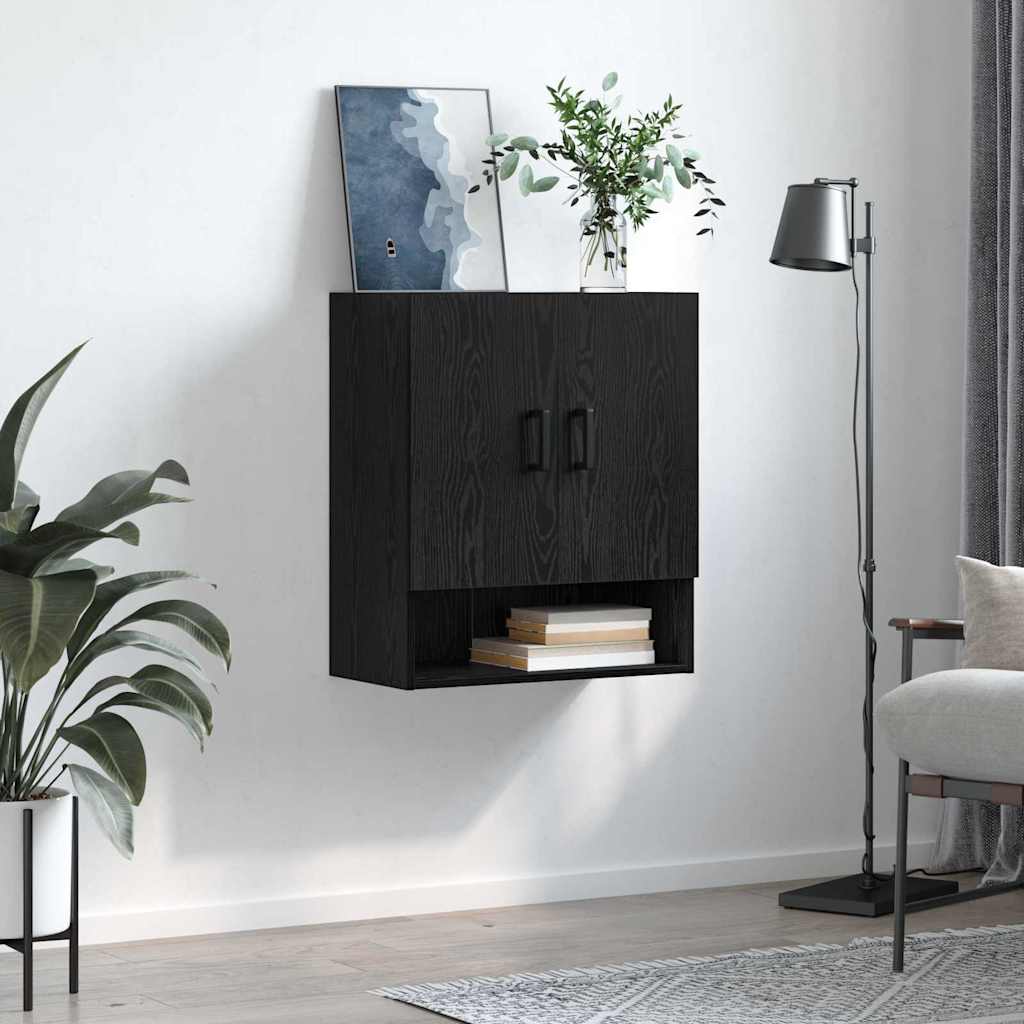 Ormar za Zid Zidne Crni hrast 60 x 31 x 70 cm Konstruirano drvo