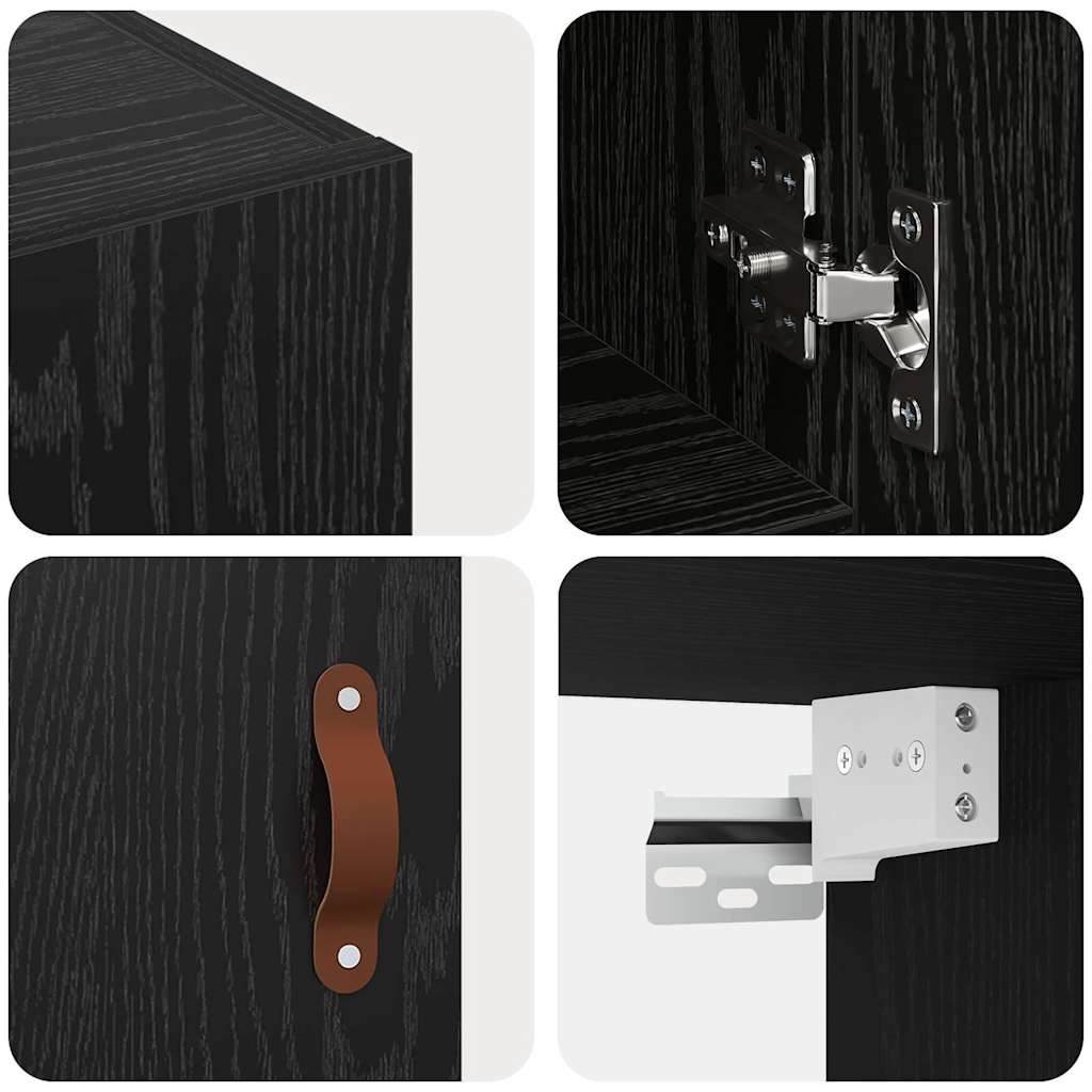 Ormar za Zid Zidne Crni hrast 60 x 31 x 60 cm Konstruirano drvo