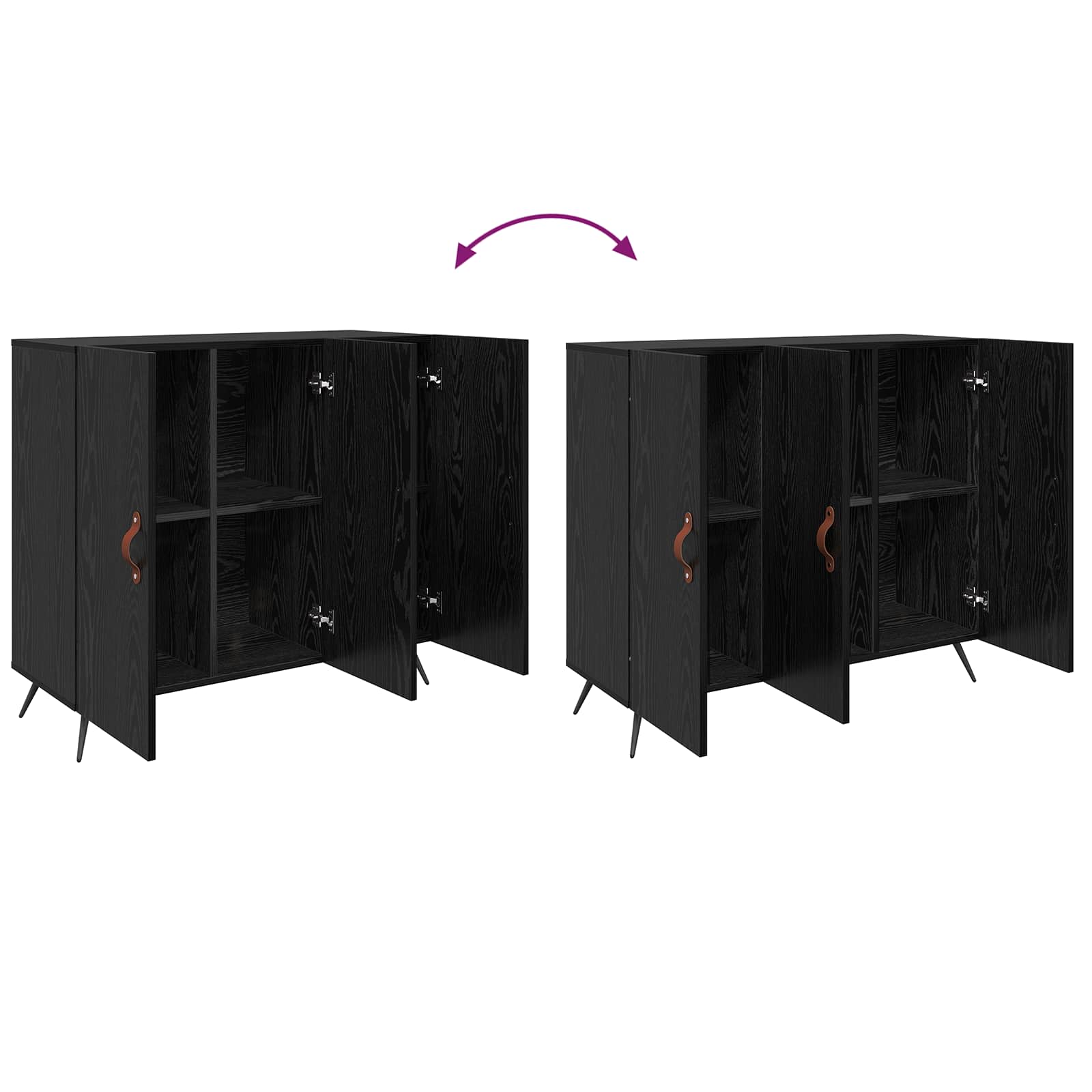 Kreveta Crni hrast 89,5 x 34 x 80 cm Konstruirano drvo