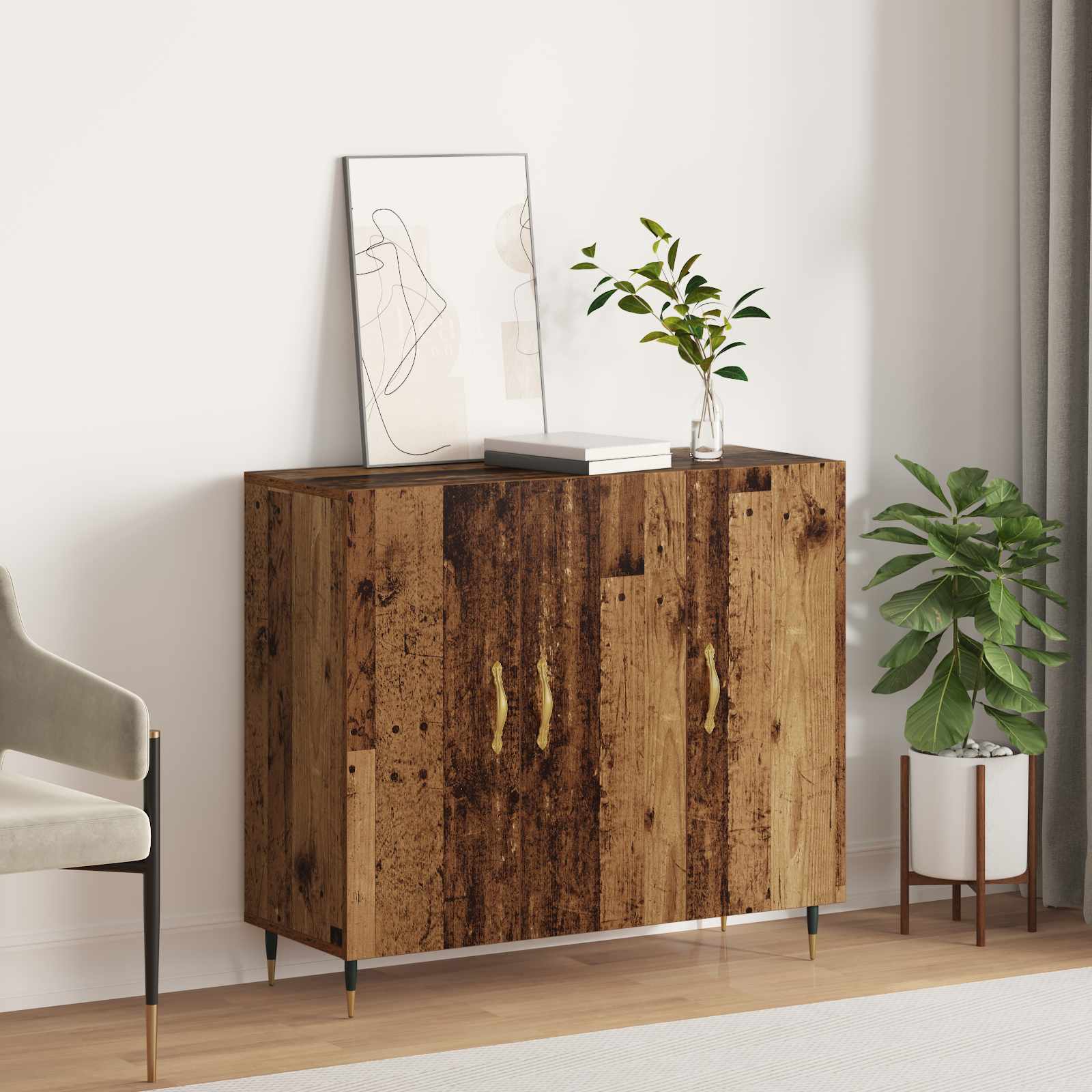 Kreveta Staro drvo 90 x 34 x 80 cm Konstruirano drvo