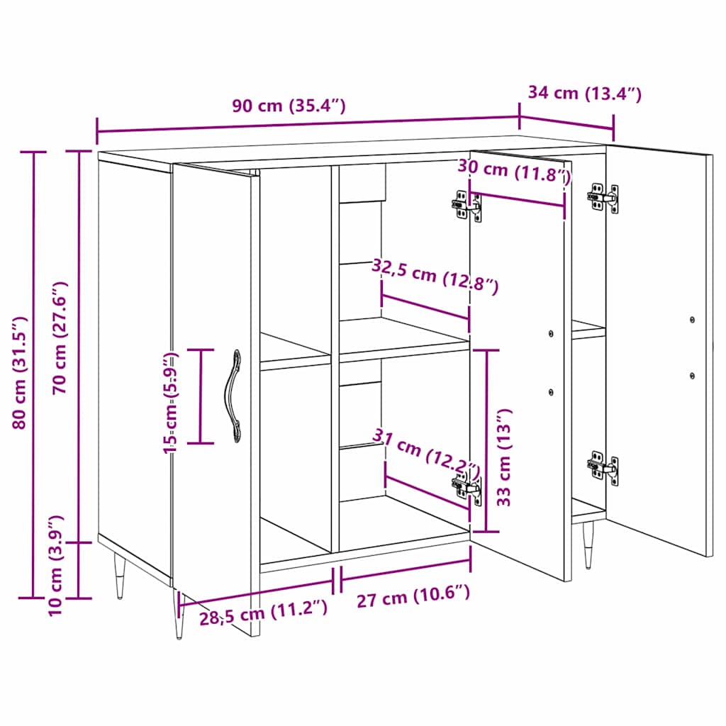 Kreveta Staro drvo 90 x 34 x 80 cm Konstruirano drvo