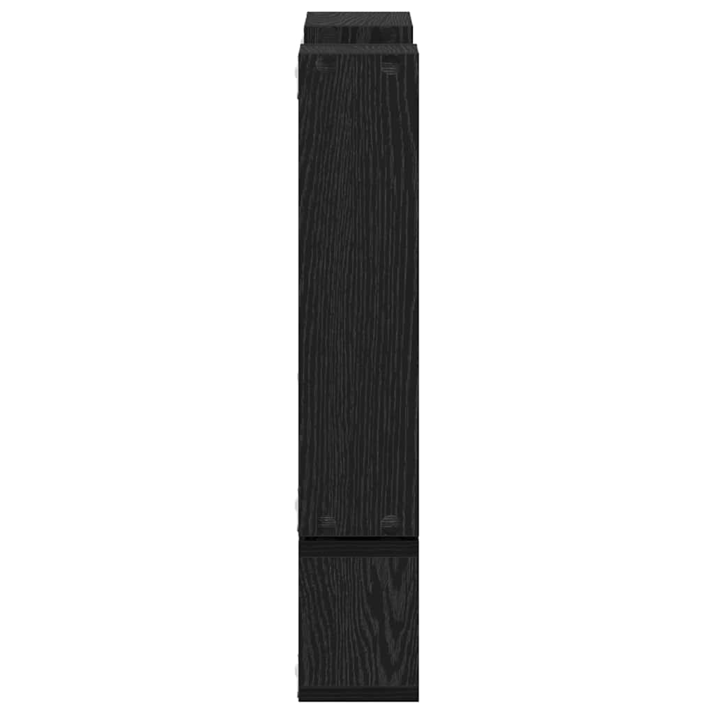Polica na zidu Zidne s pohranom Crni hrast 96 x 12 x 64 cm