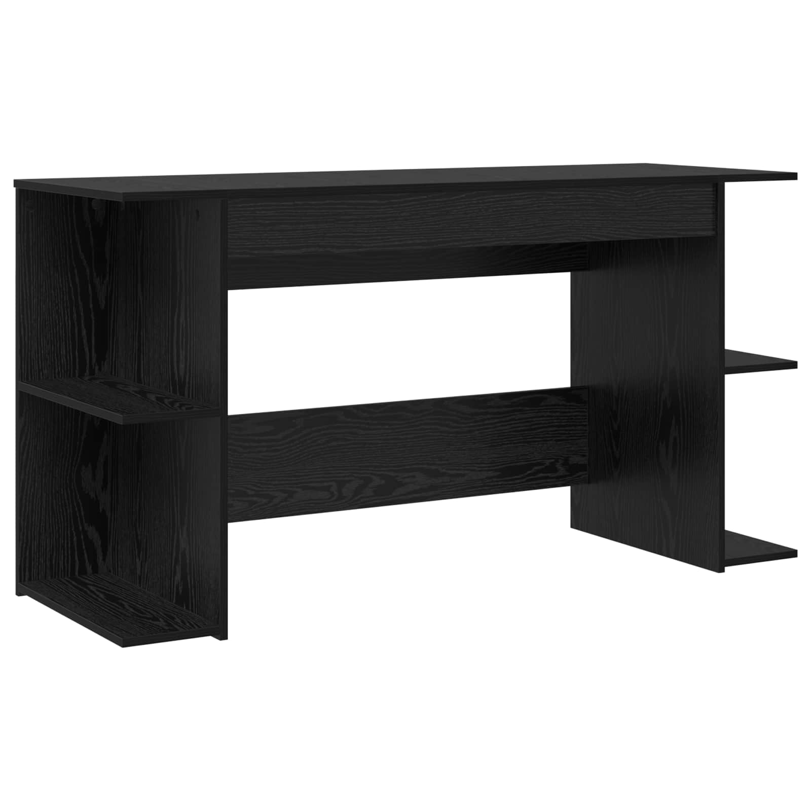 Stol s policom Crni hrast 140 x 50 x 75 cm Konstruirano drvo
