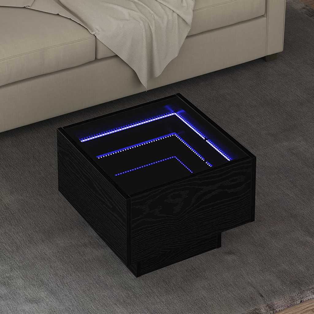 Bocni stol Crni hrast 40 x 40 x 30 cm Konstruirano drvo