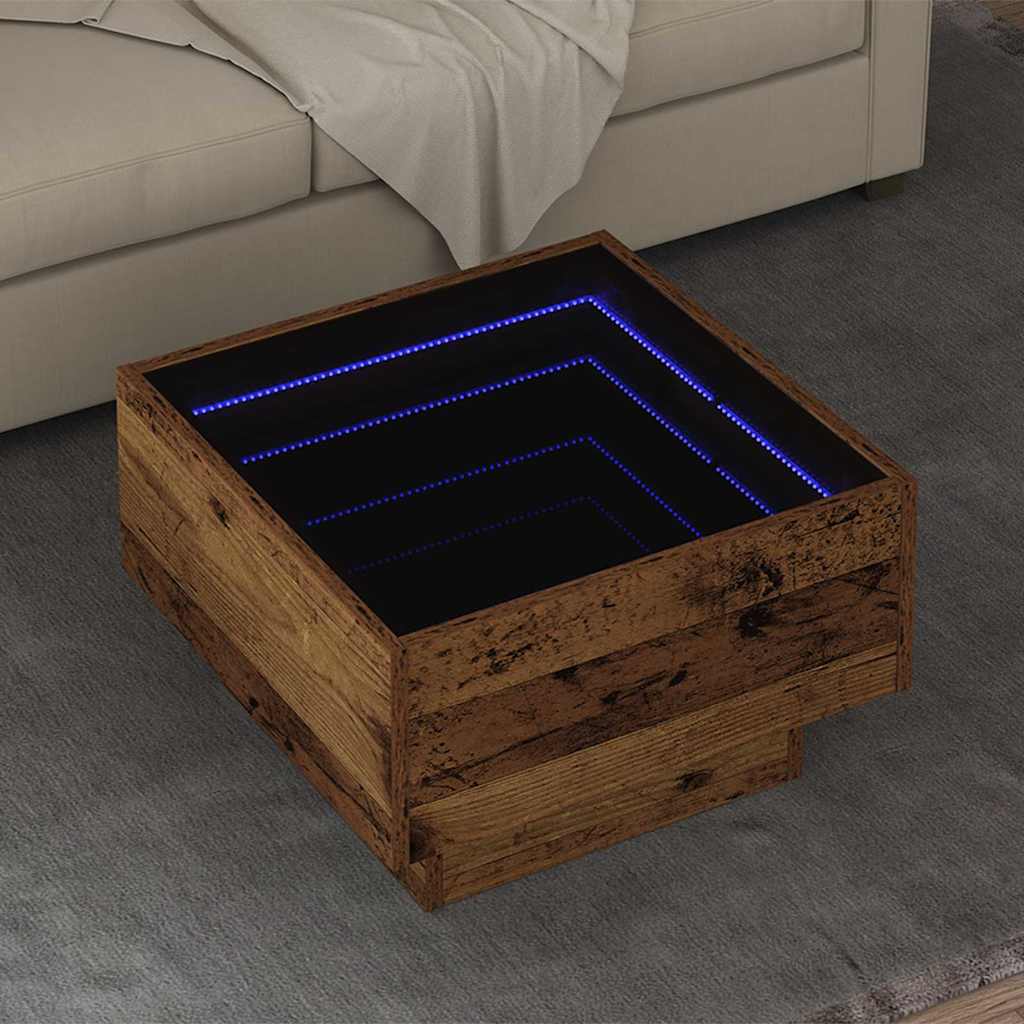 Bocni stol Staro drvo 50 x 50 x 30 cm Konstruirano drvo