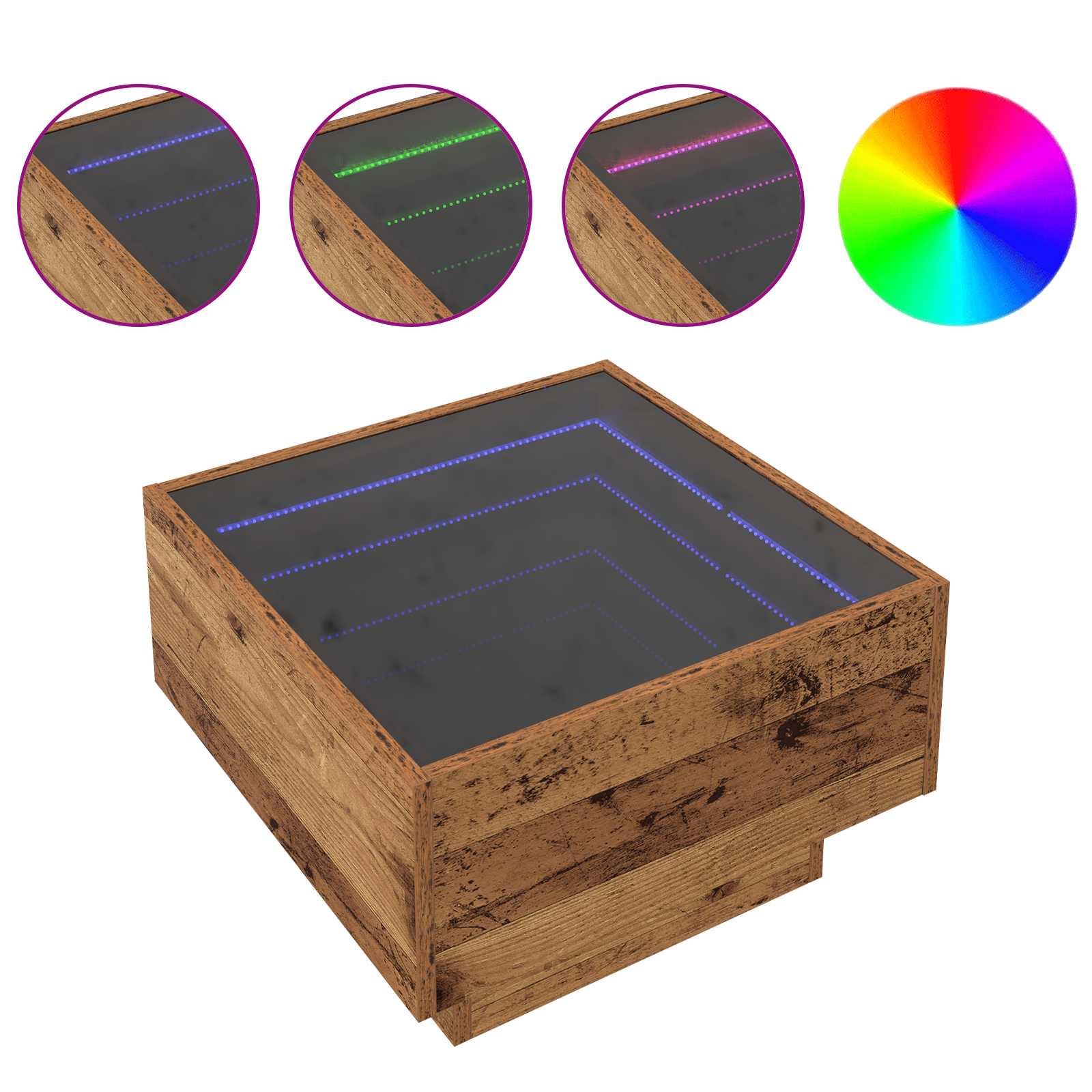 Bocni stol Staro drvo 50 x 50 x 30 cm Konstruirano drvo