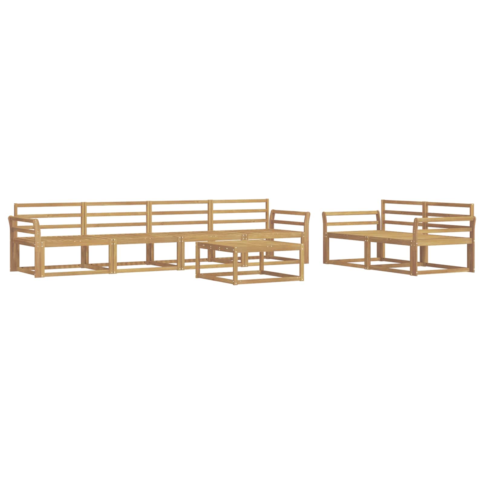 Set vanjskih sofa 7 pcs Bijela