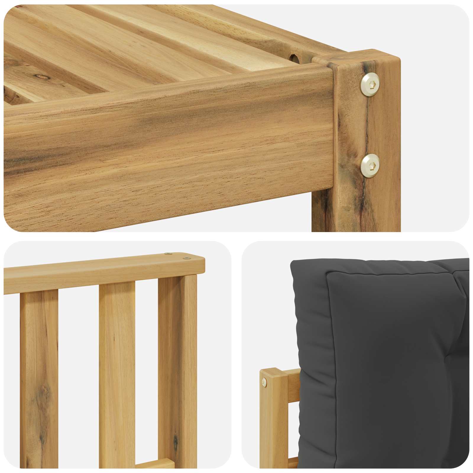 Set vanjskih sofa s jastukom 5 pcs Bijela i antracit
