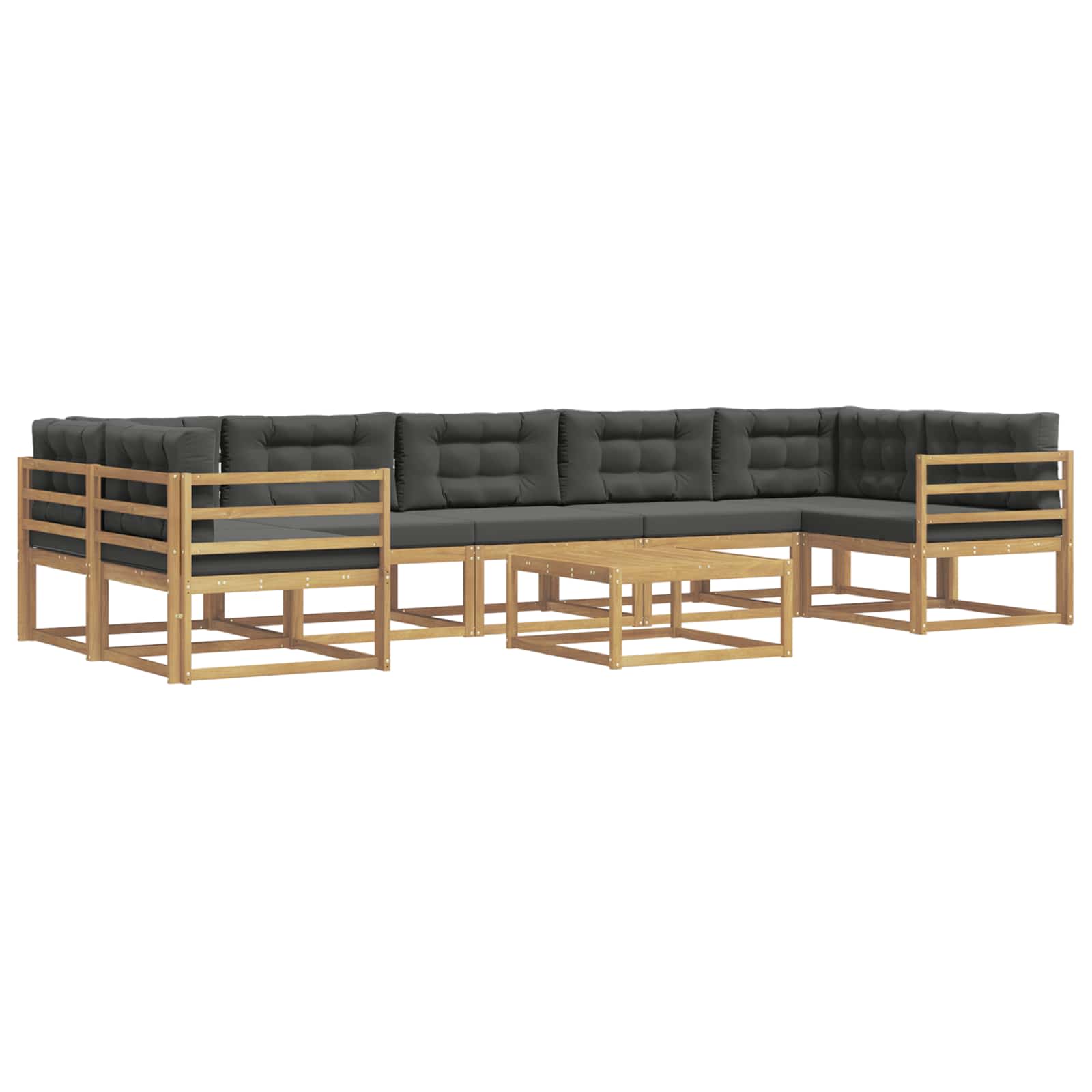 Set vanjskih sofa s jastukom 6 pcs Bijela i antracit