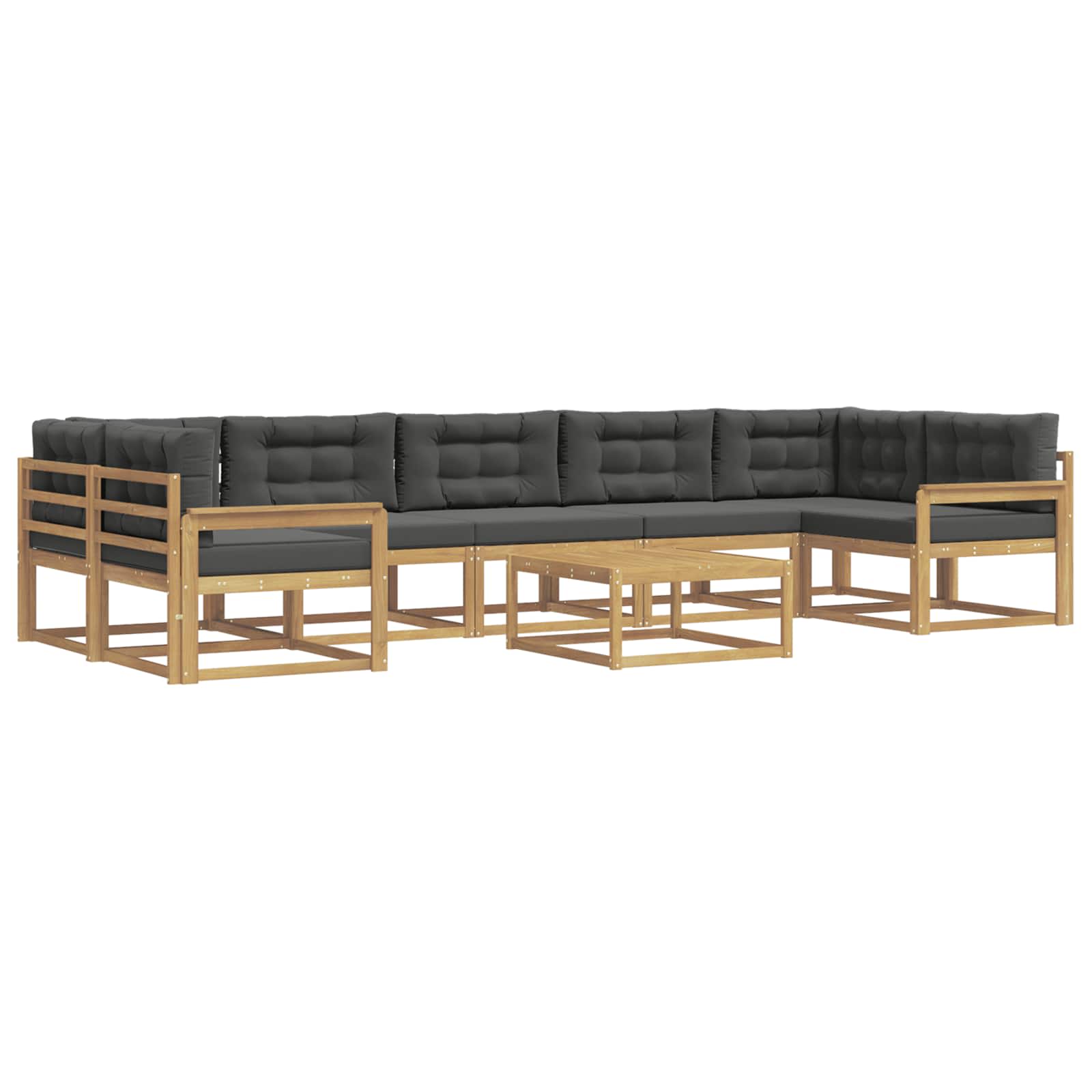 Set vanjskih sofa s jastukom 6 pcs Bijela i antracit