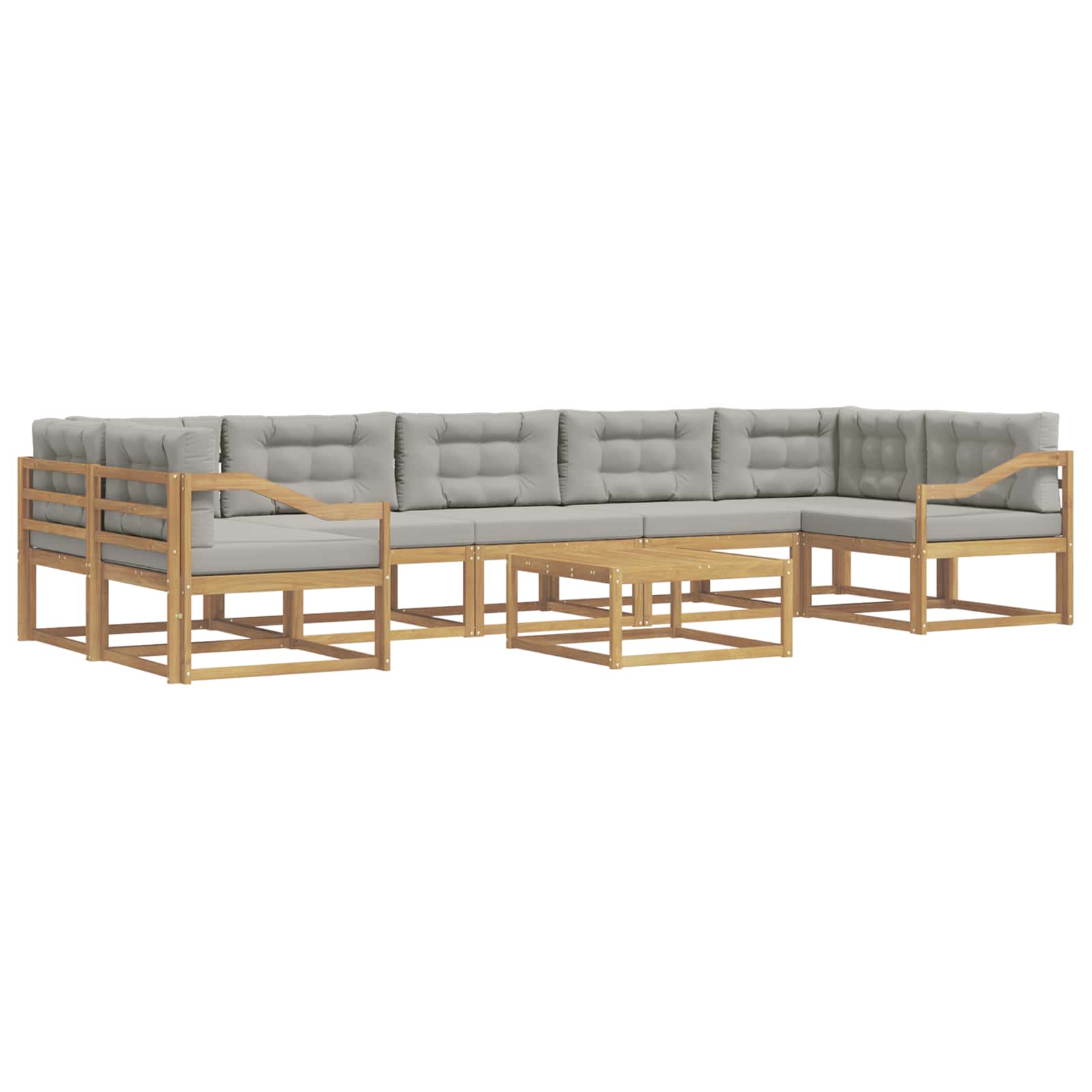 Set vanjskih sofa s jastukom 6 pcs Bijela i svjetlosiva