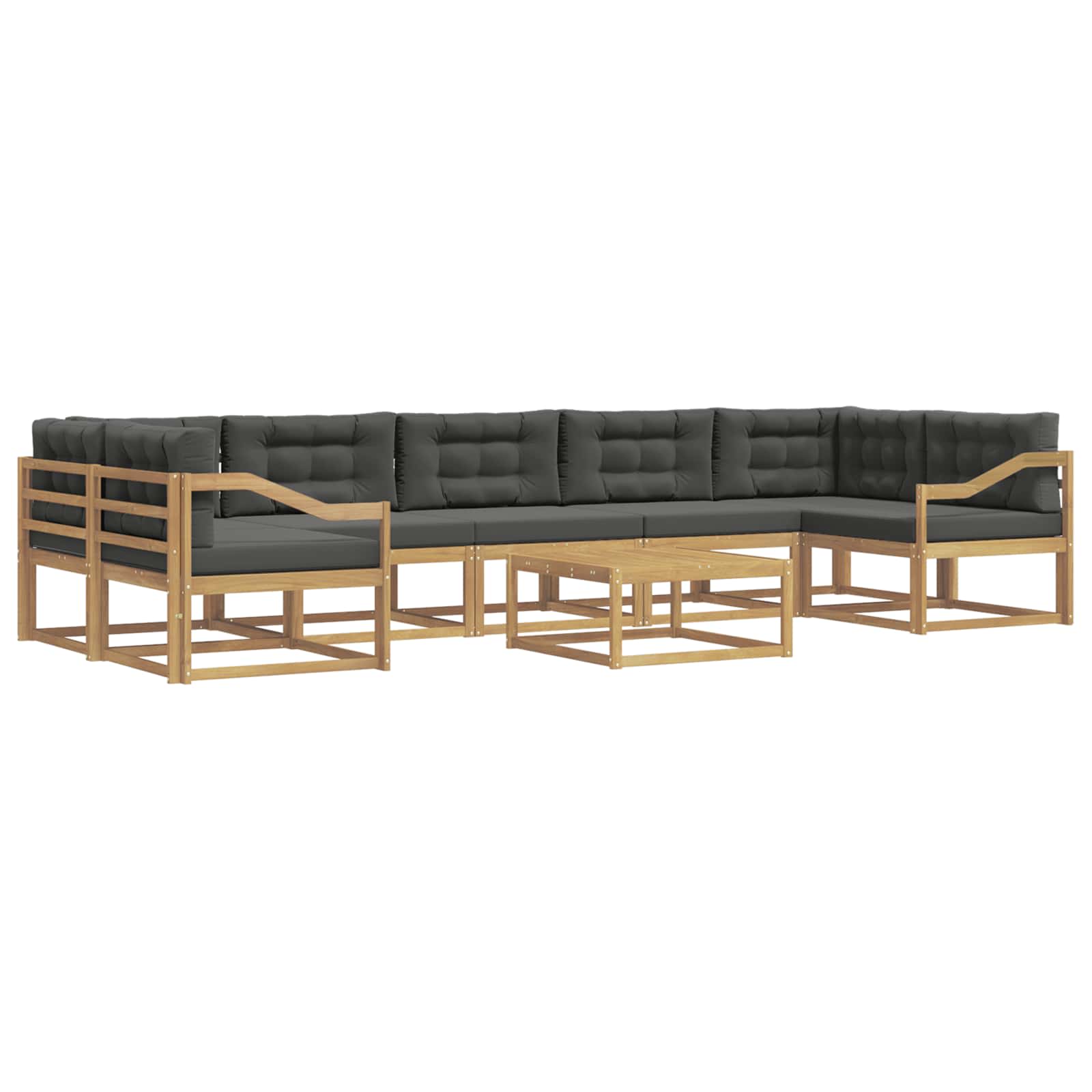 Set vanjskih sofa s jastukom 6 pcs Bijela i antracit