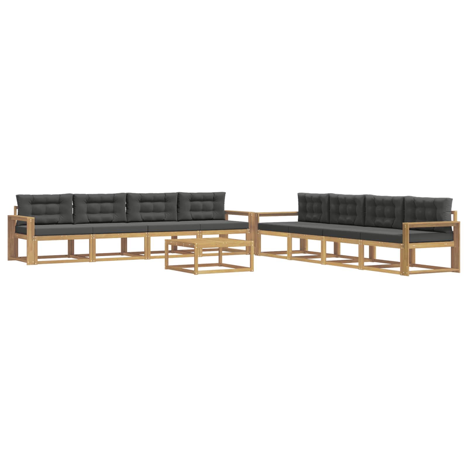 Set vanjskih sofa 9 pcs Bijela i antracit 79 x 79 x 37 cm