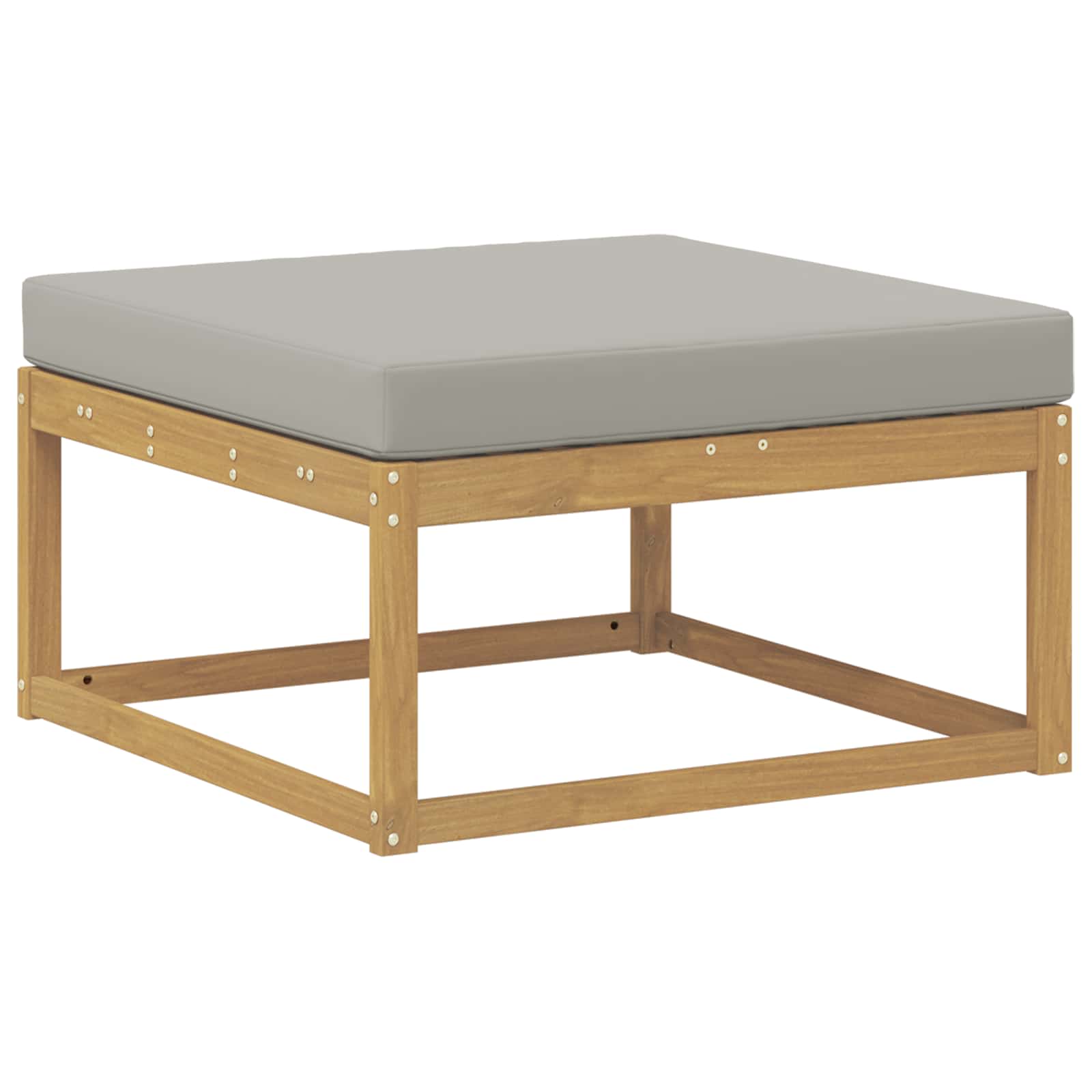 Set vanjskih sofa 4 pcs Bijela i svjetlosiva Poliester