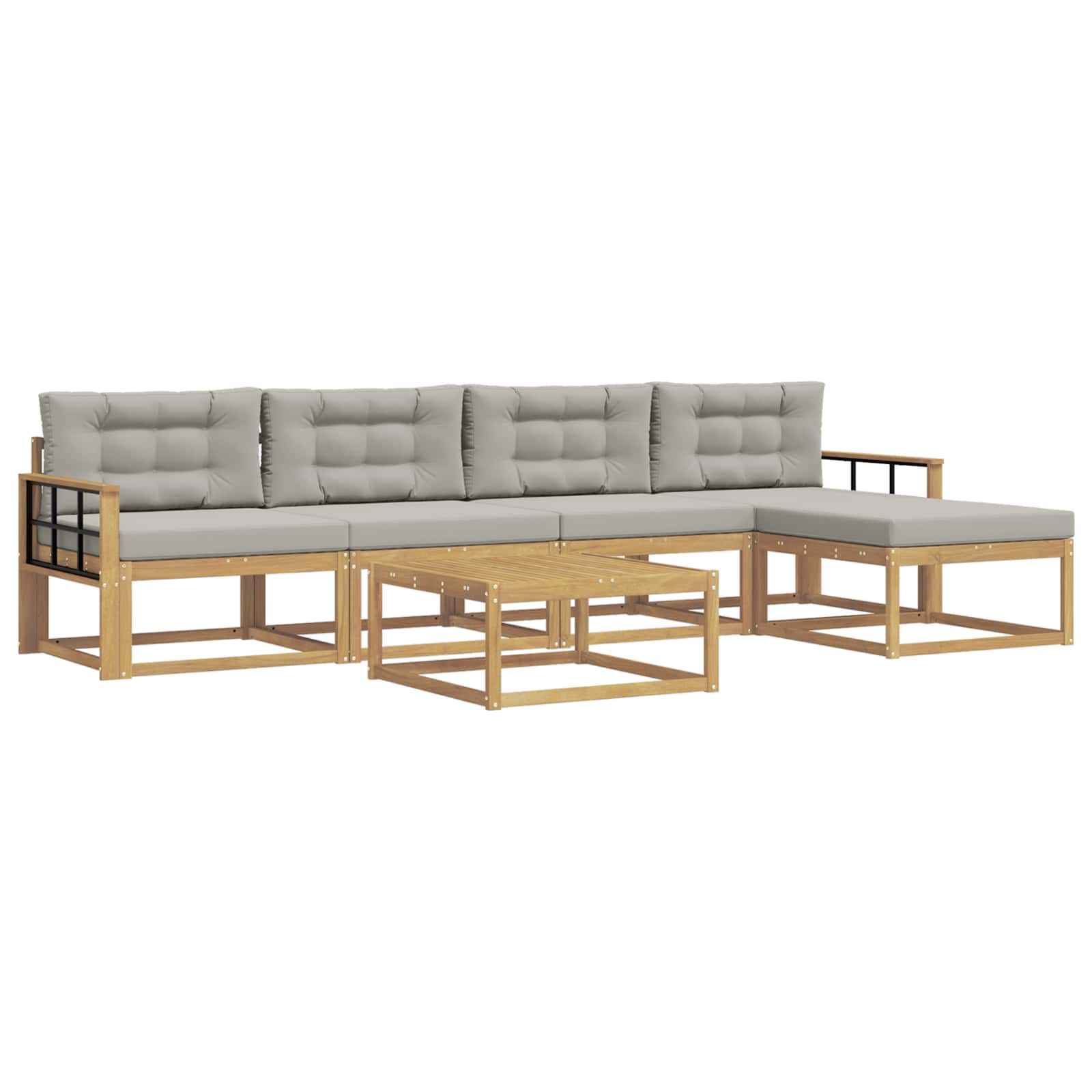Set vanjskih sofa 6 pcs Bijela i svjetlosiva 79 x 79 x 37 cm